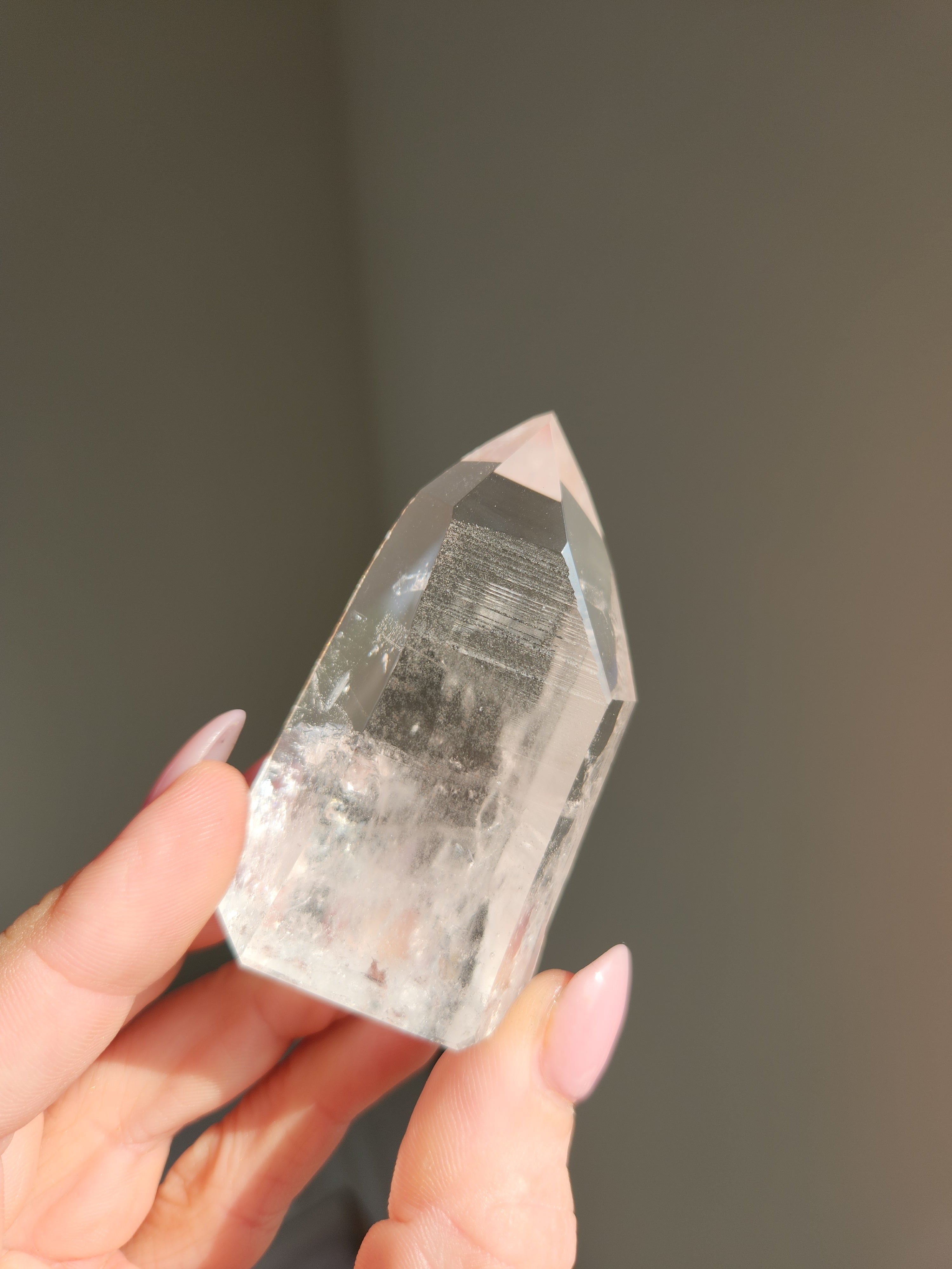 Semi Polished Lemurian Quartz Tower 007