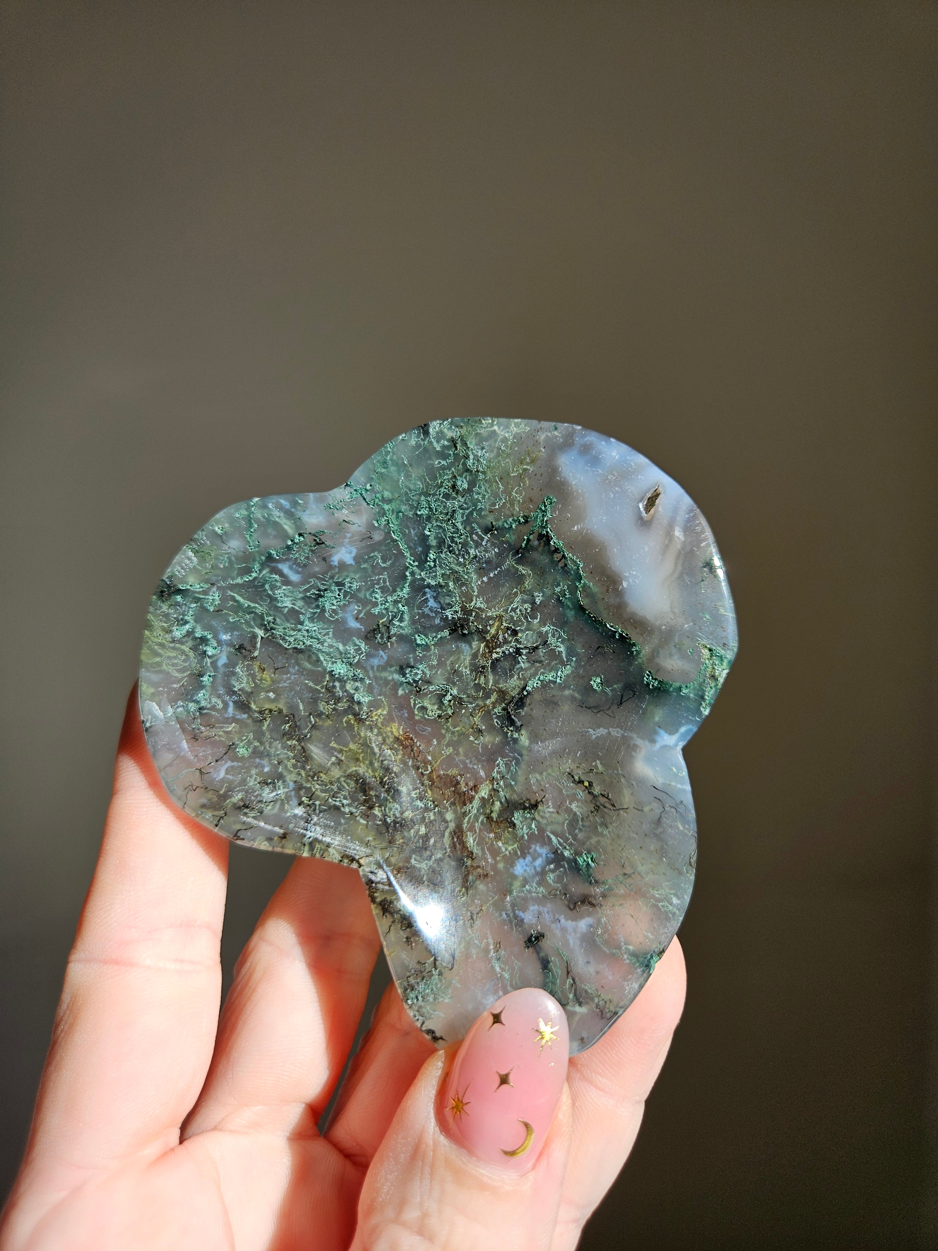 Moss Agate Freeform Bowl 003