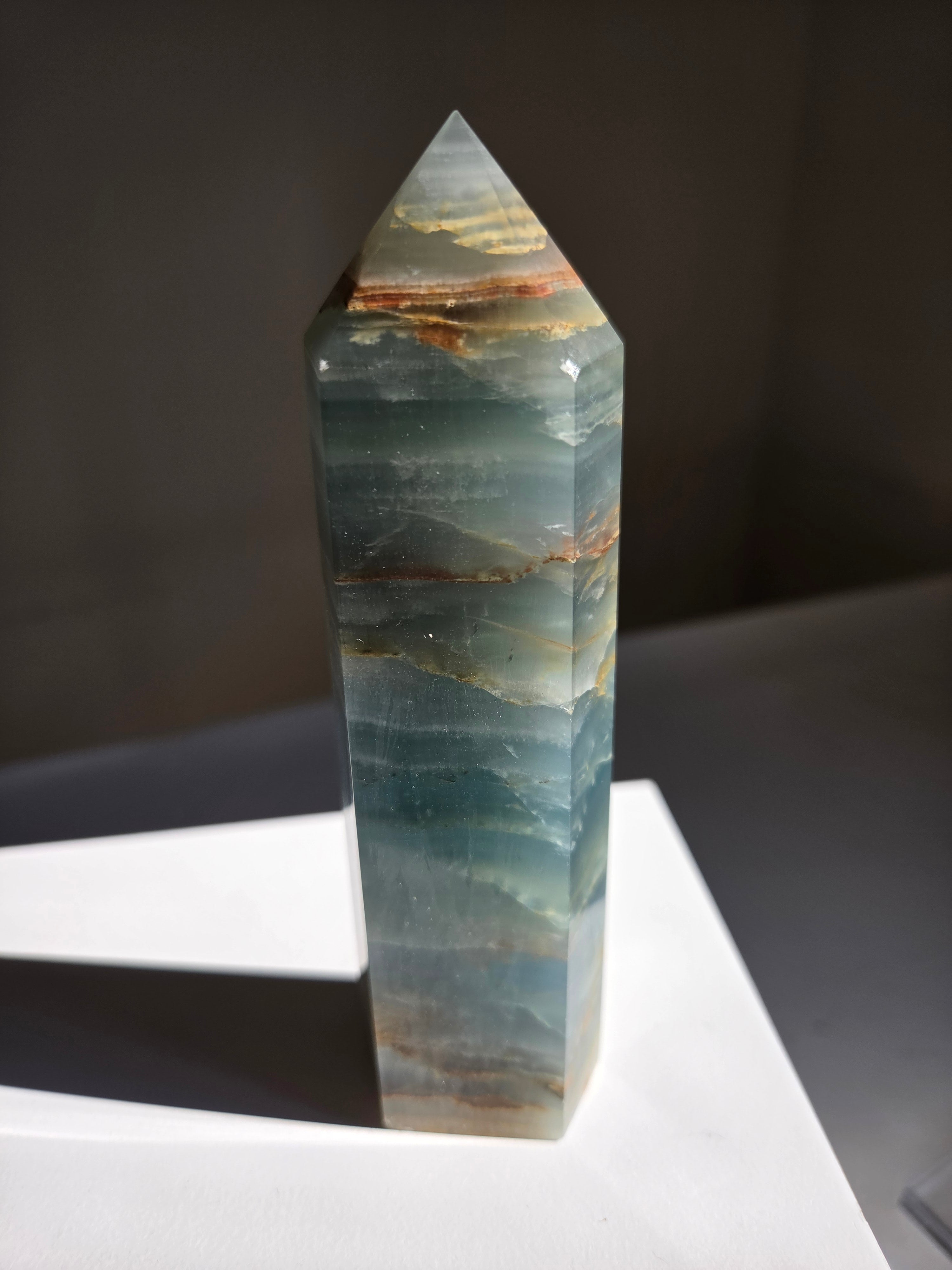 Blue Calcite Tower 001