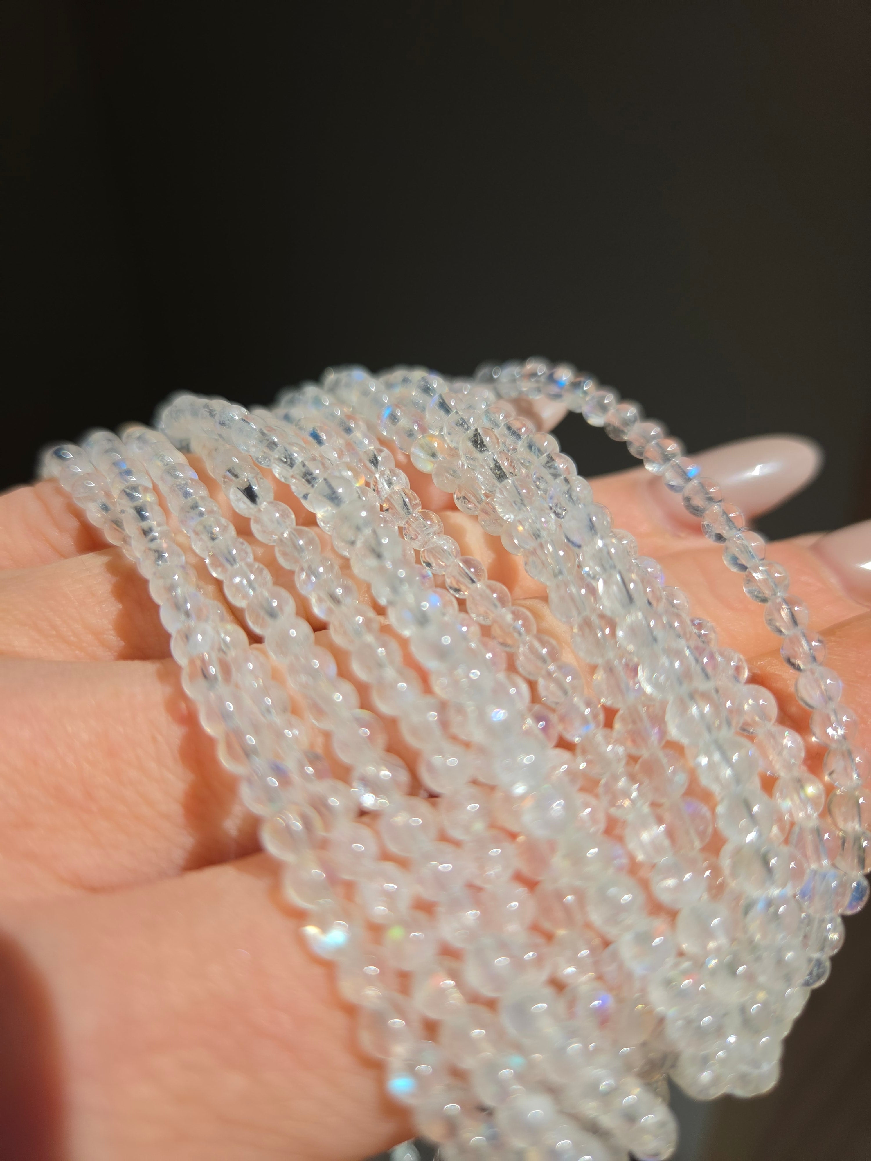 Malagasy Moonstone 3 wrap Bracelet | 4mm
