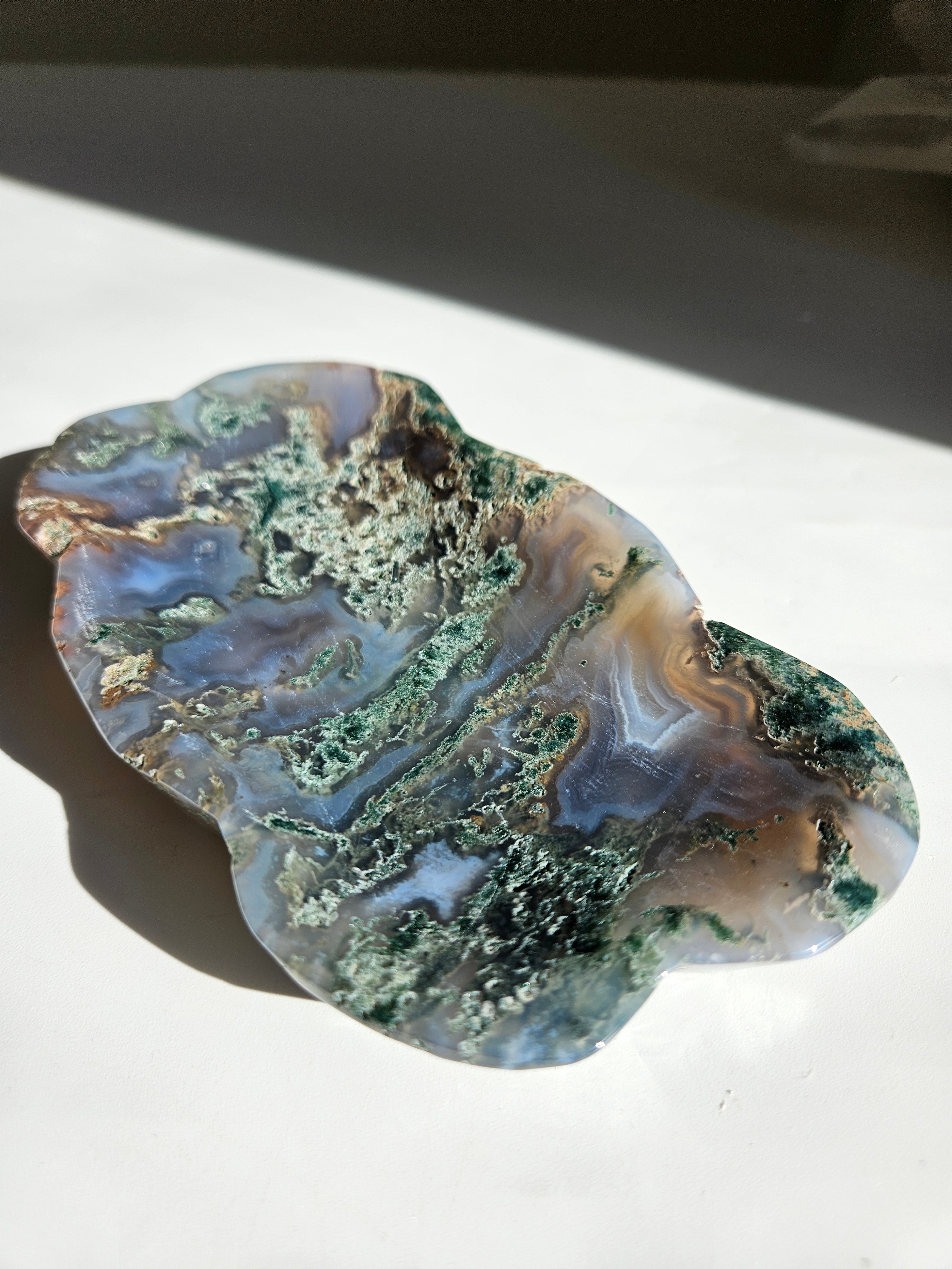 Moss Agate Freeform Bowl 002