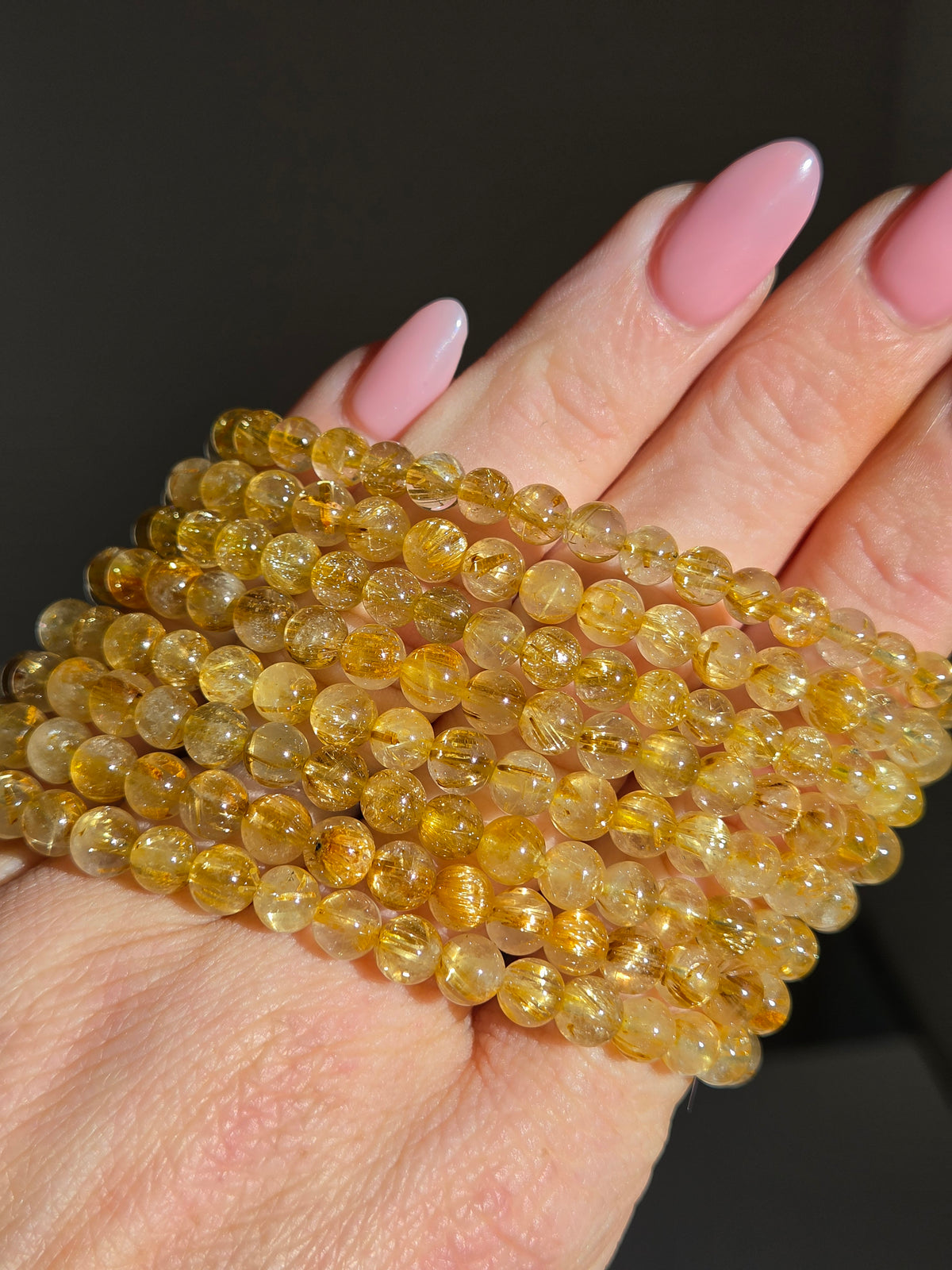 Golden Rutile Bracelet | 6mm