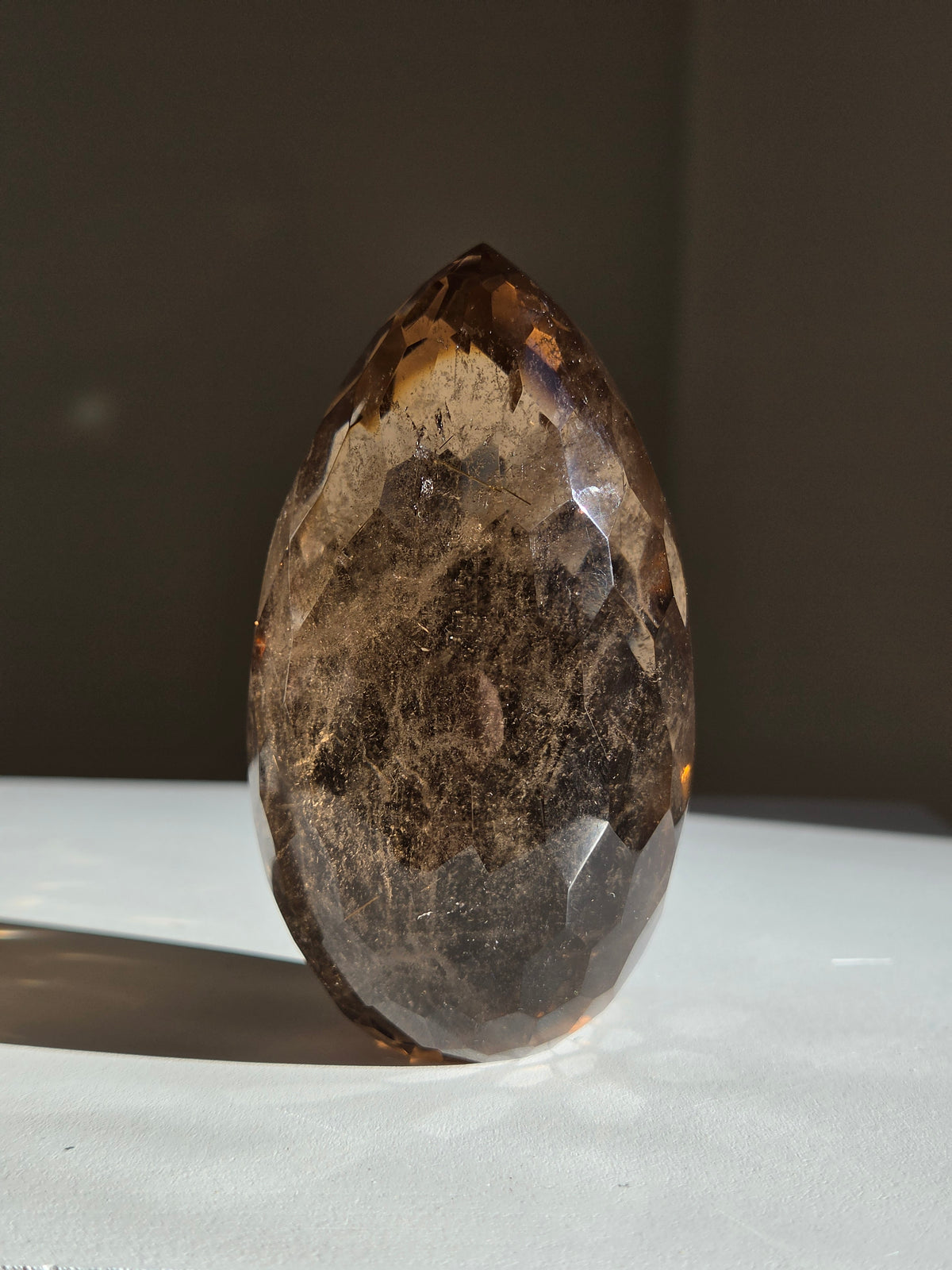 Faceted Smoky Quartz Freeform 003