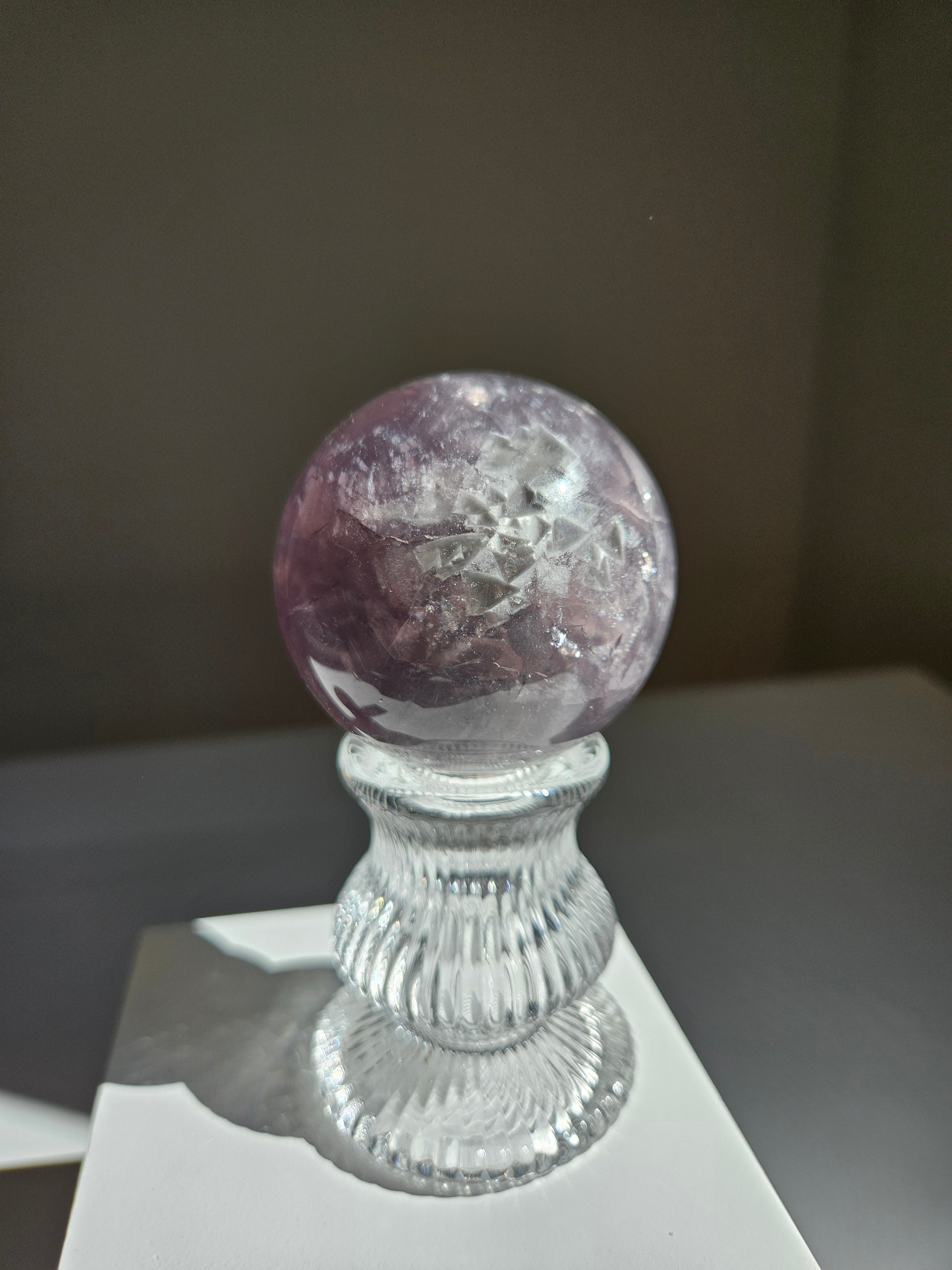 Mica in Fluorite Sphere 009