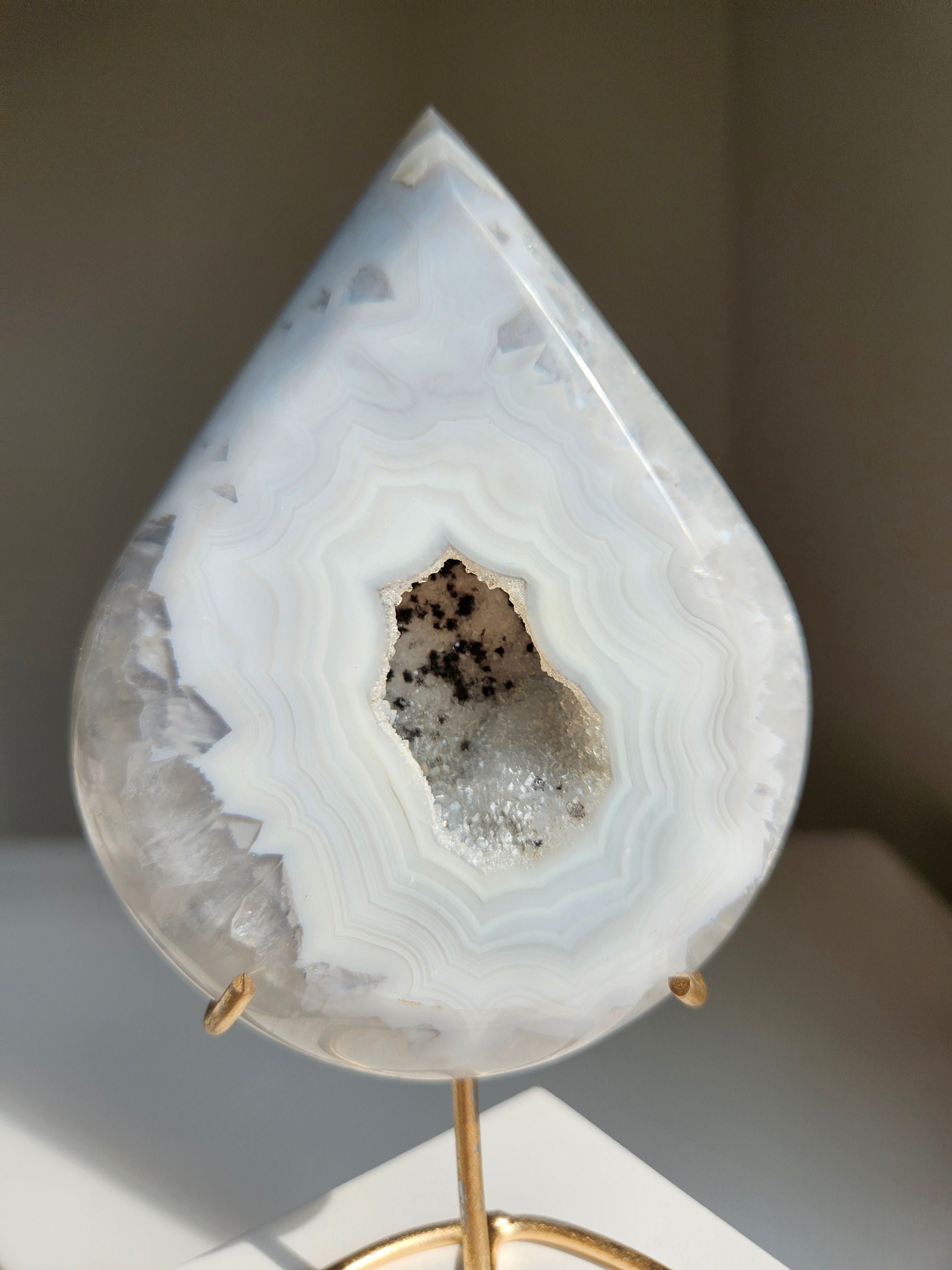 Druzy Agate Teardrop 009
