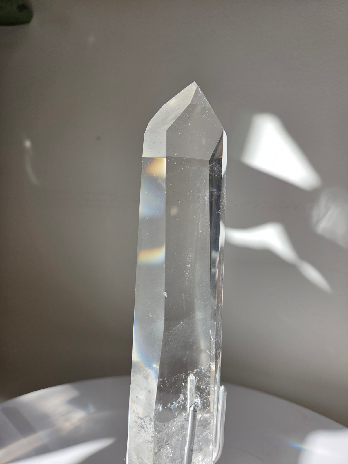 Phantom Lemurian Quartz on stand 006