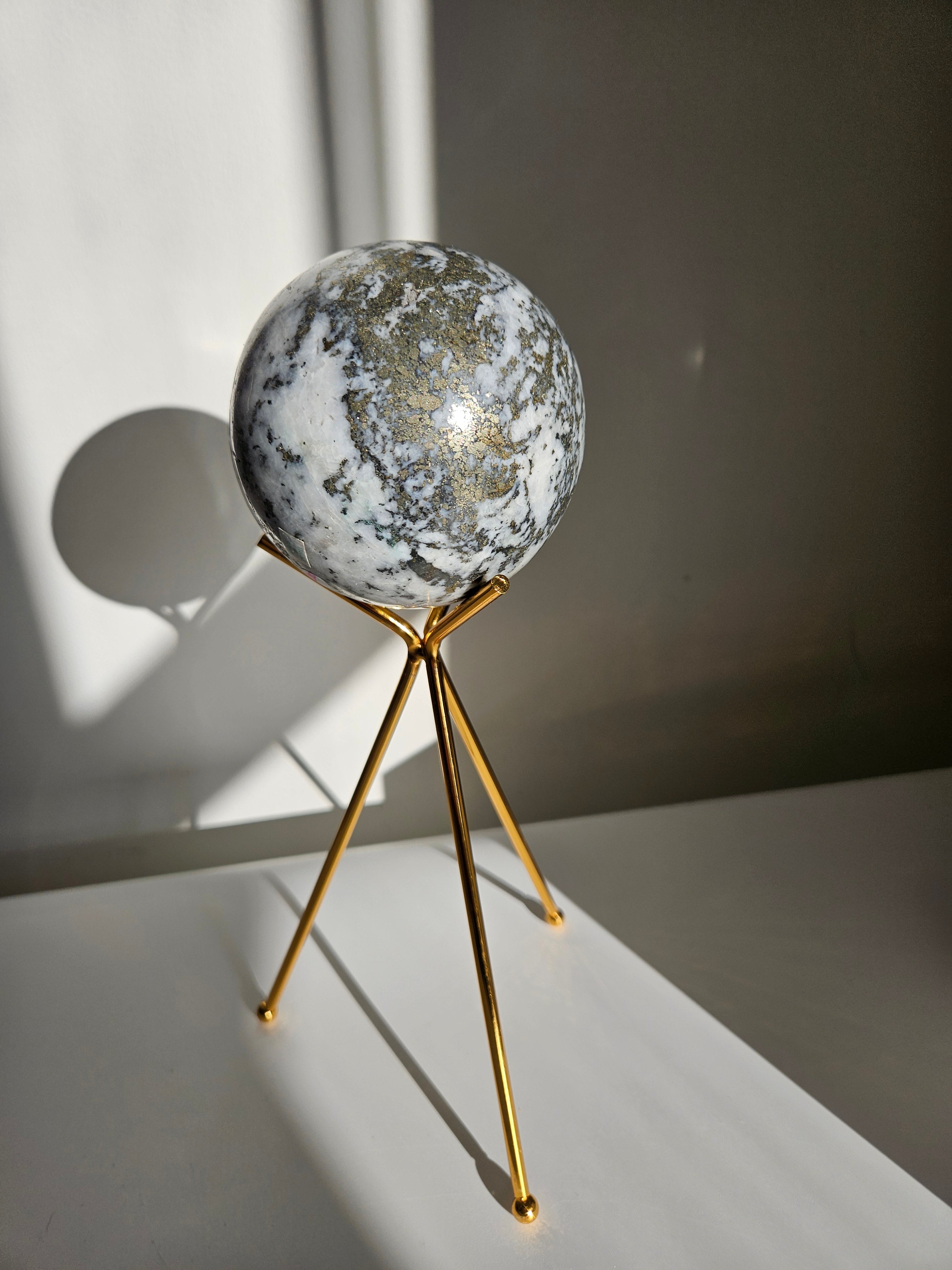 Quartz x Pyrite Sphere 001