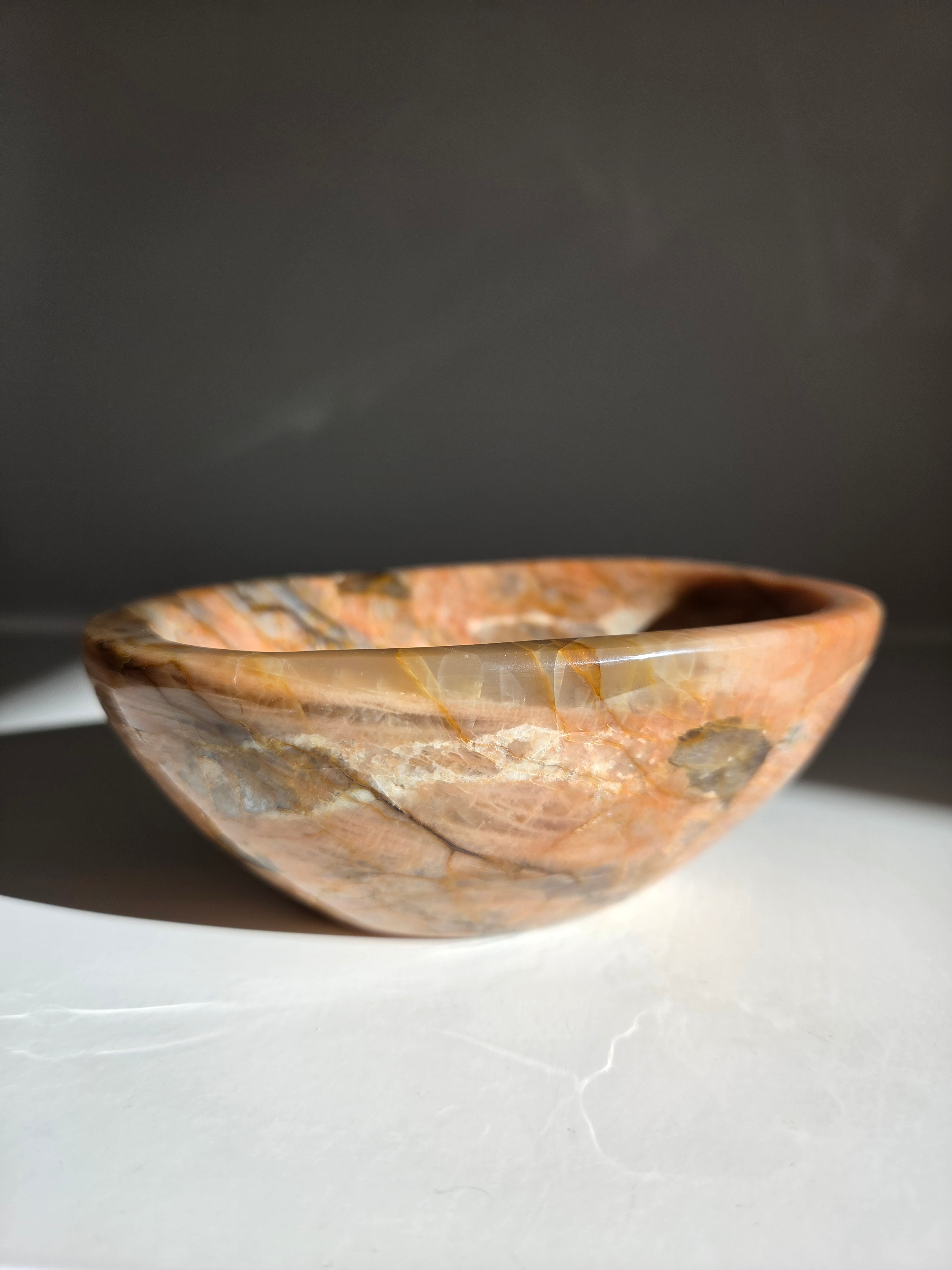 Peach Moonstone x Smoky Quartz Bowl 004