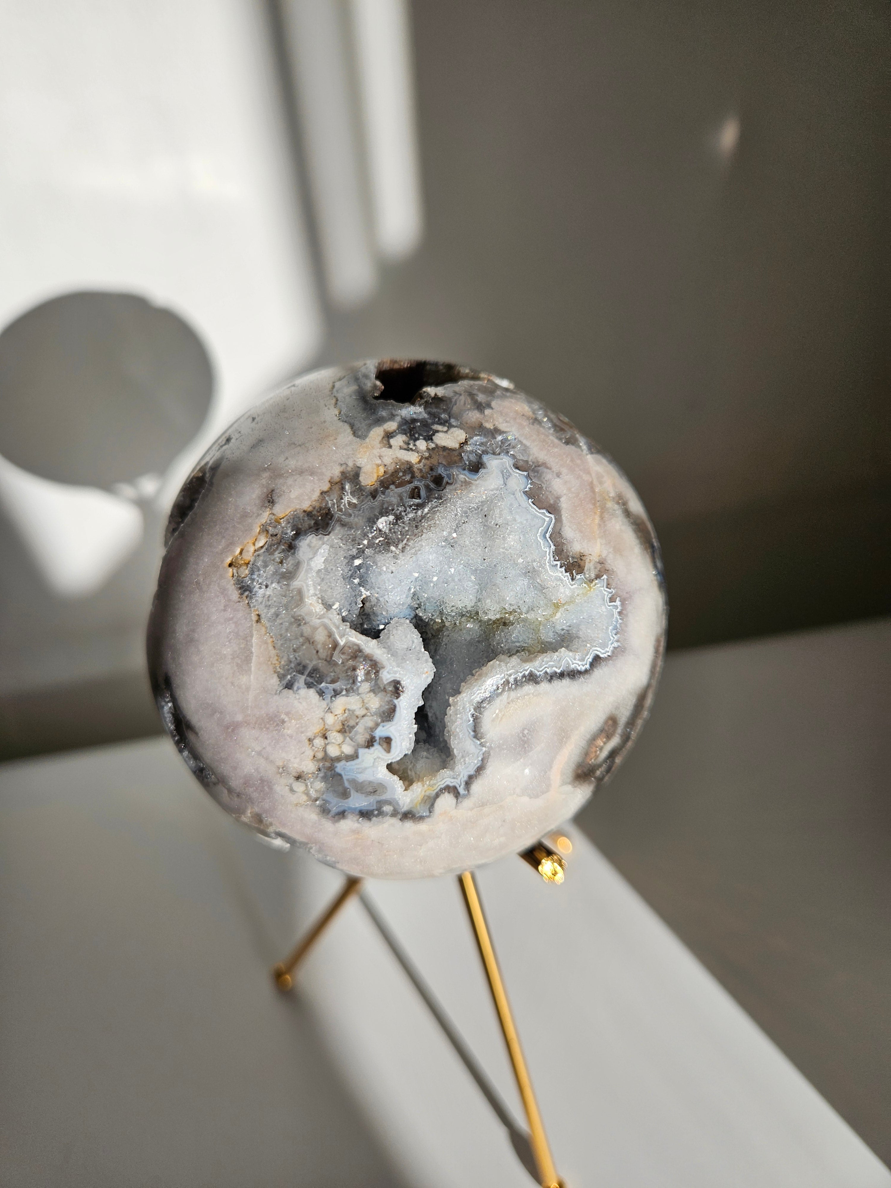 Pink & Blue Amethyst Sphere 001