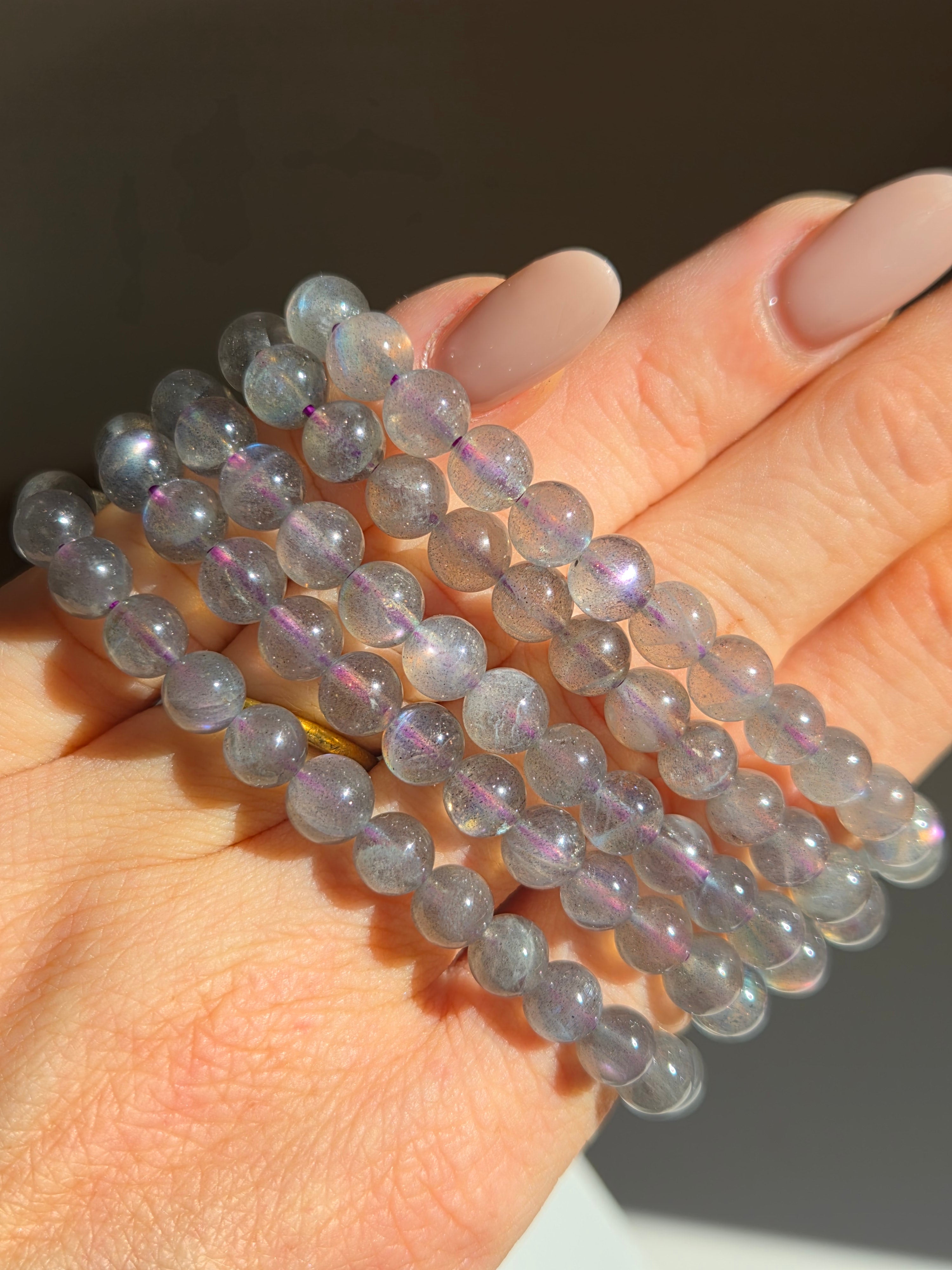 Purple Labradorite Bracelet | 6mm