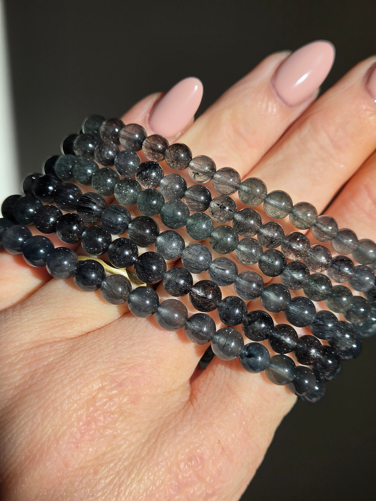 Blue Rutile Quartz Bracelet | 6mm