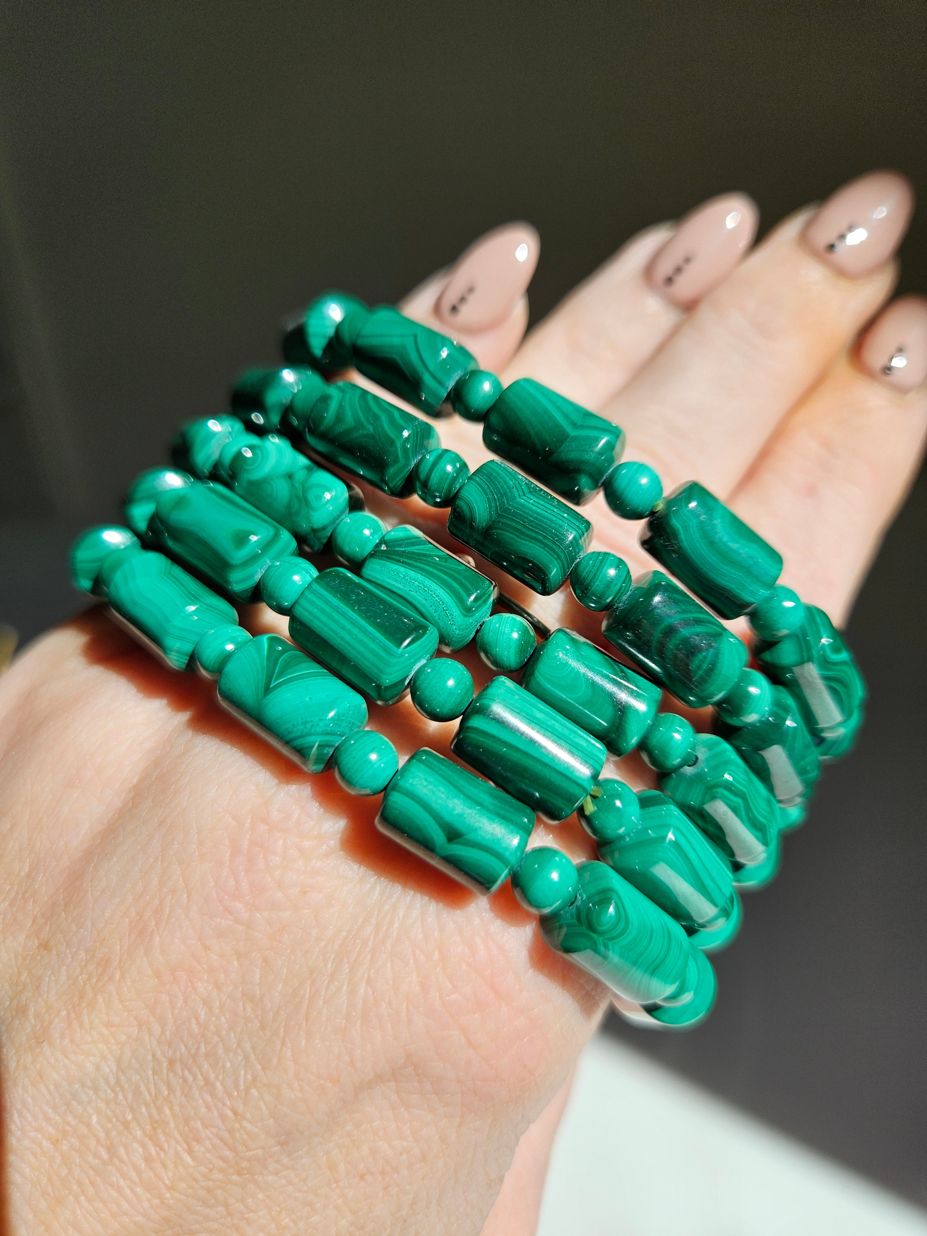Malachite Freeform Bracelet | 8mm
