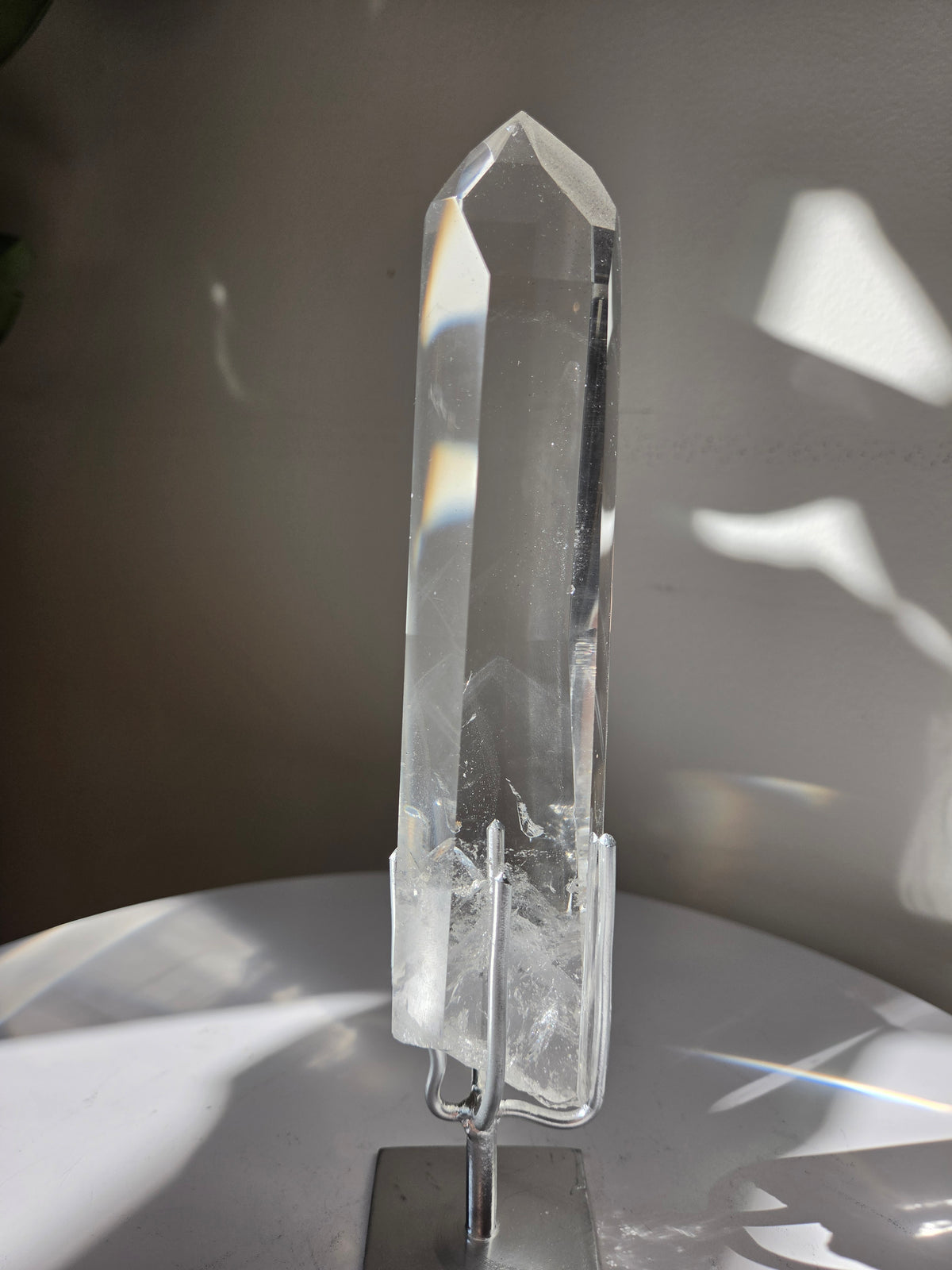 Phantom Lemurian Quartz on stand 006
