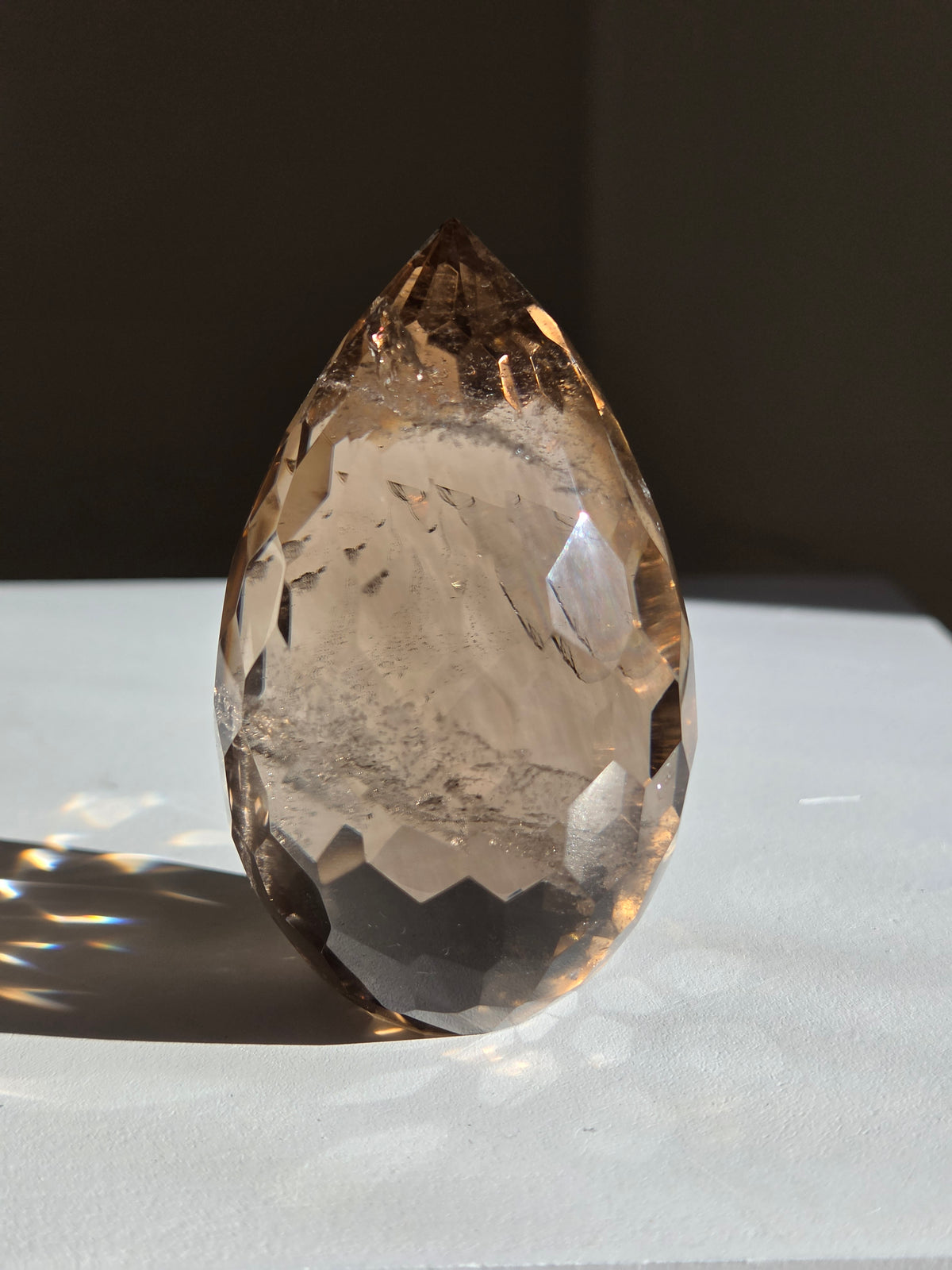 Faceted Smoky Quartz Freeform 006