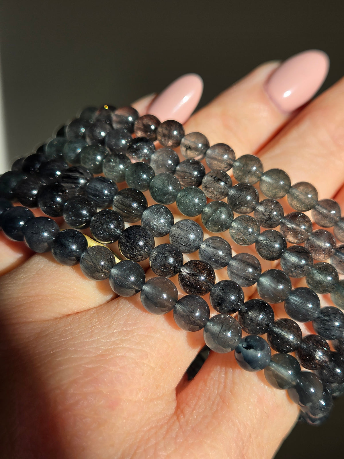 Blue Rutile Quartz Bracelet | 6mm