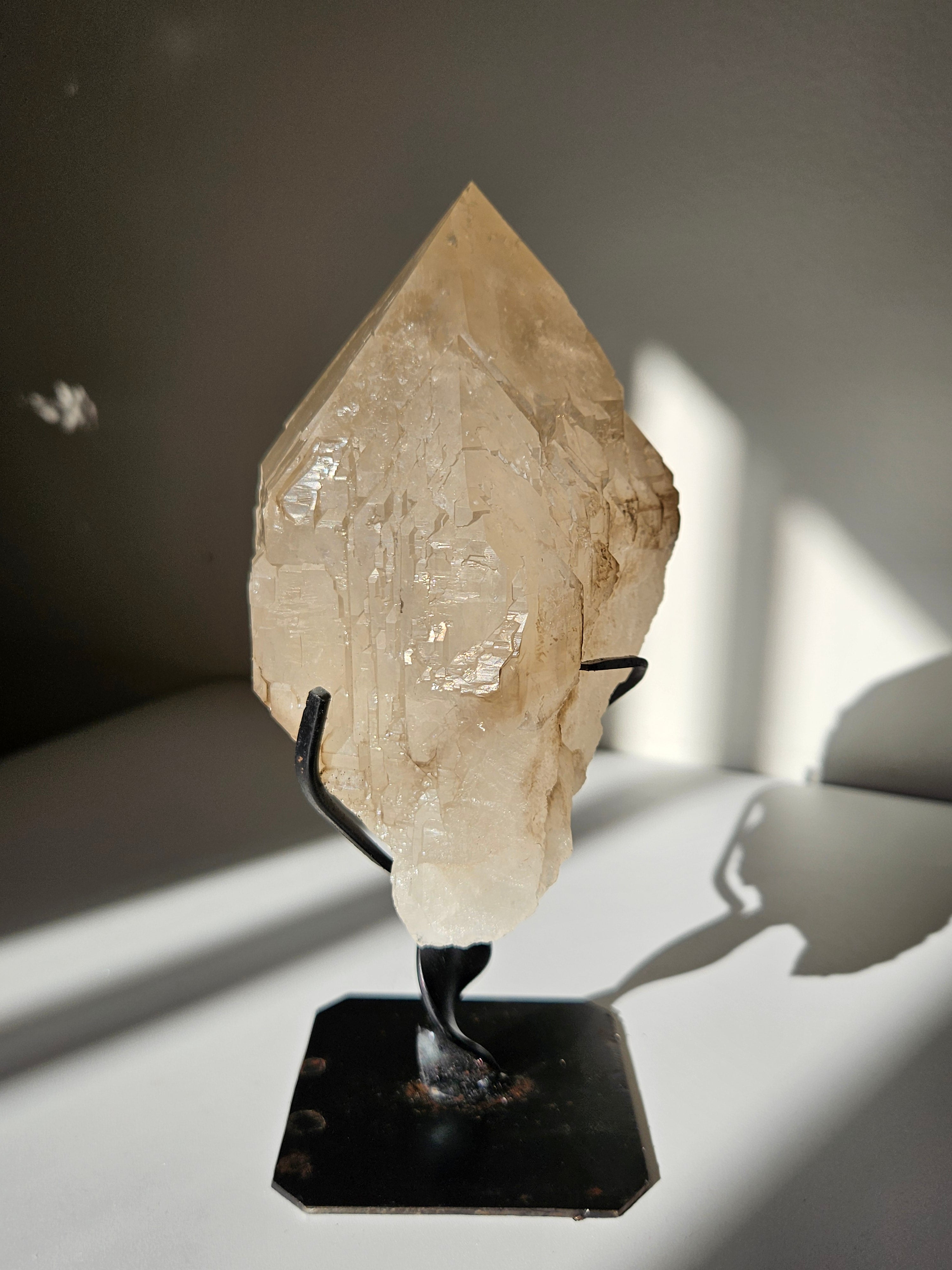 Elestial Smoky Quartz on Stand