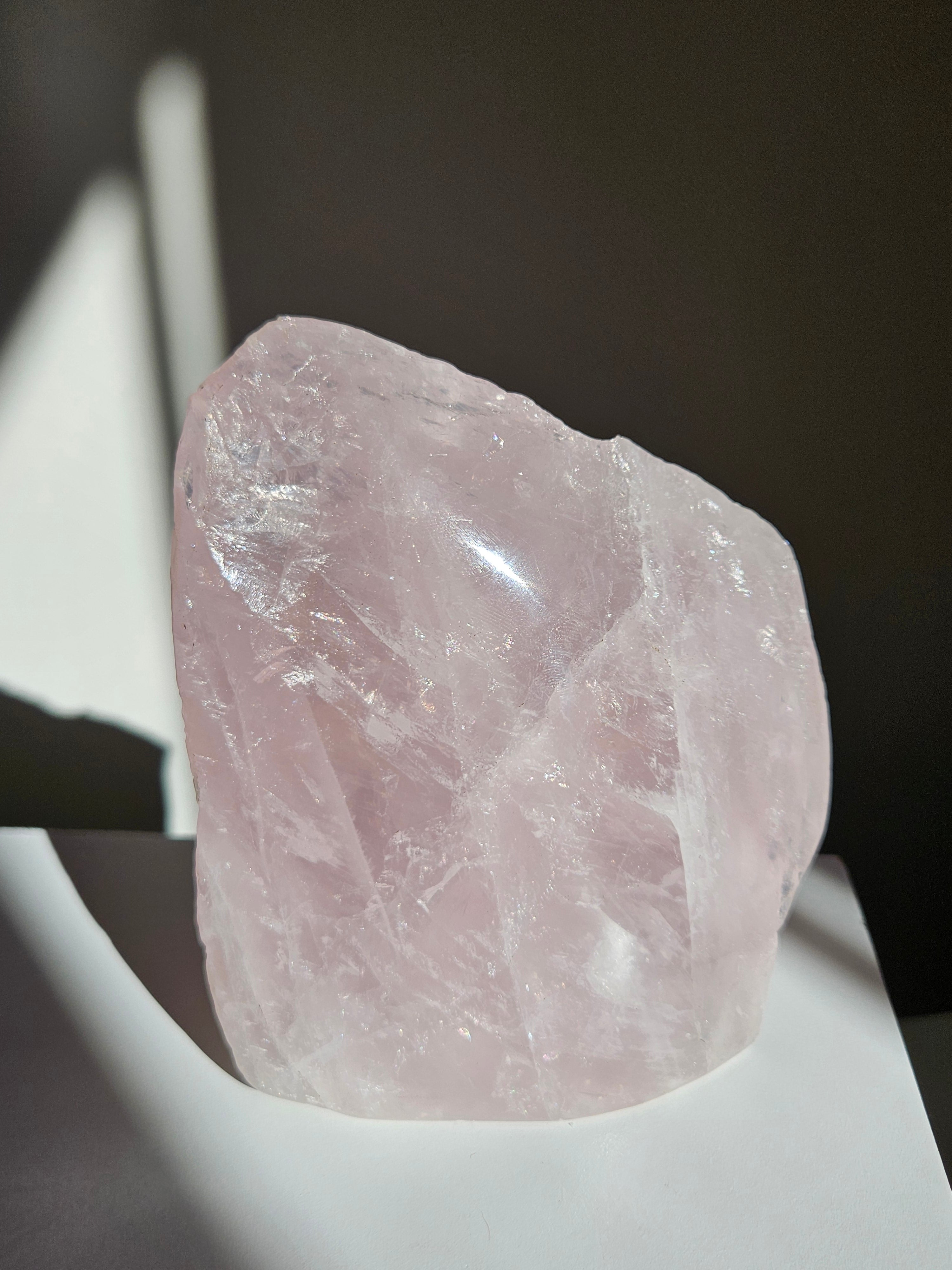 Rose Quartz Semipolished Freeform 001