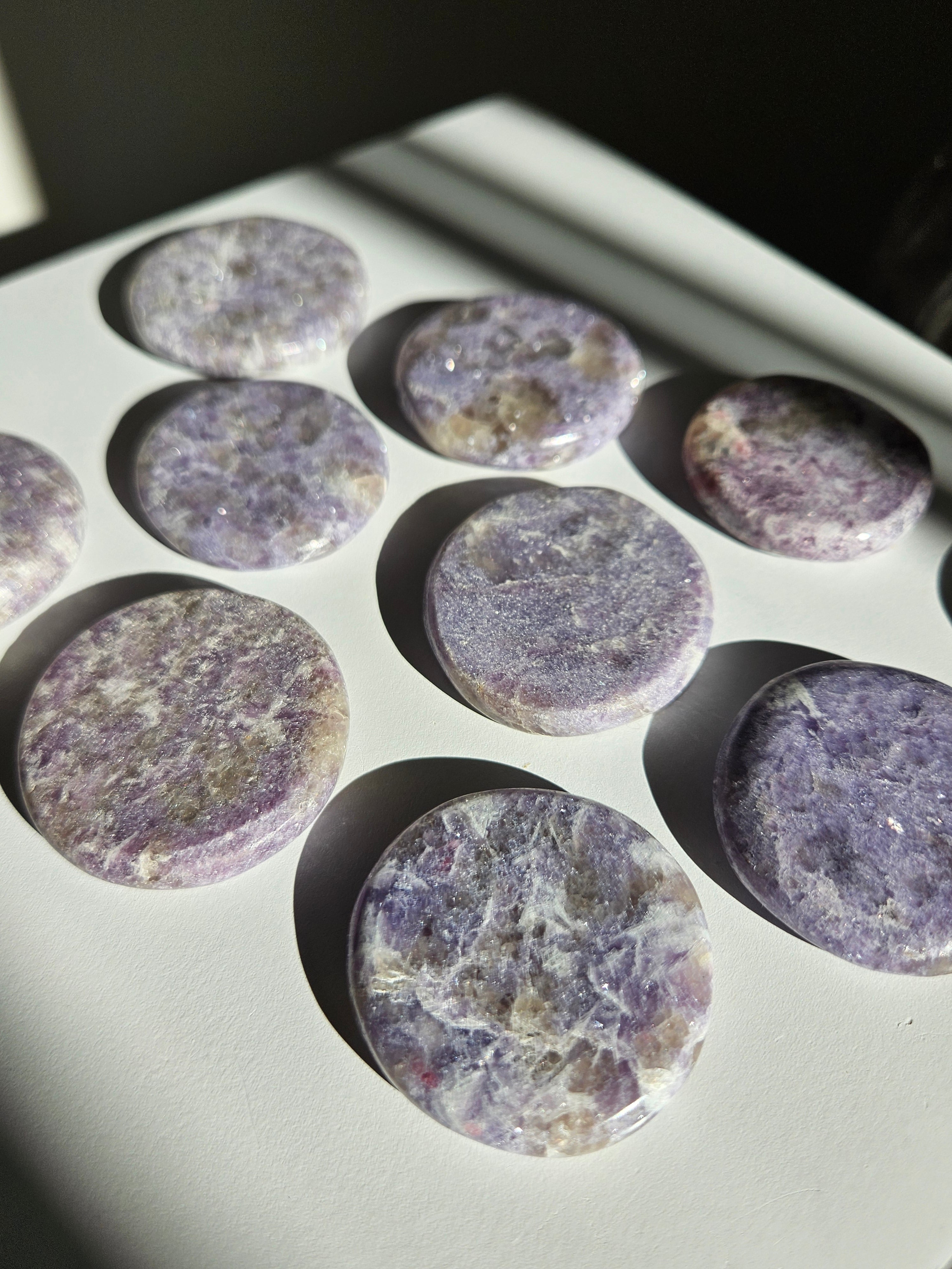 Lepidolite x Smoky Quartz Flat