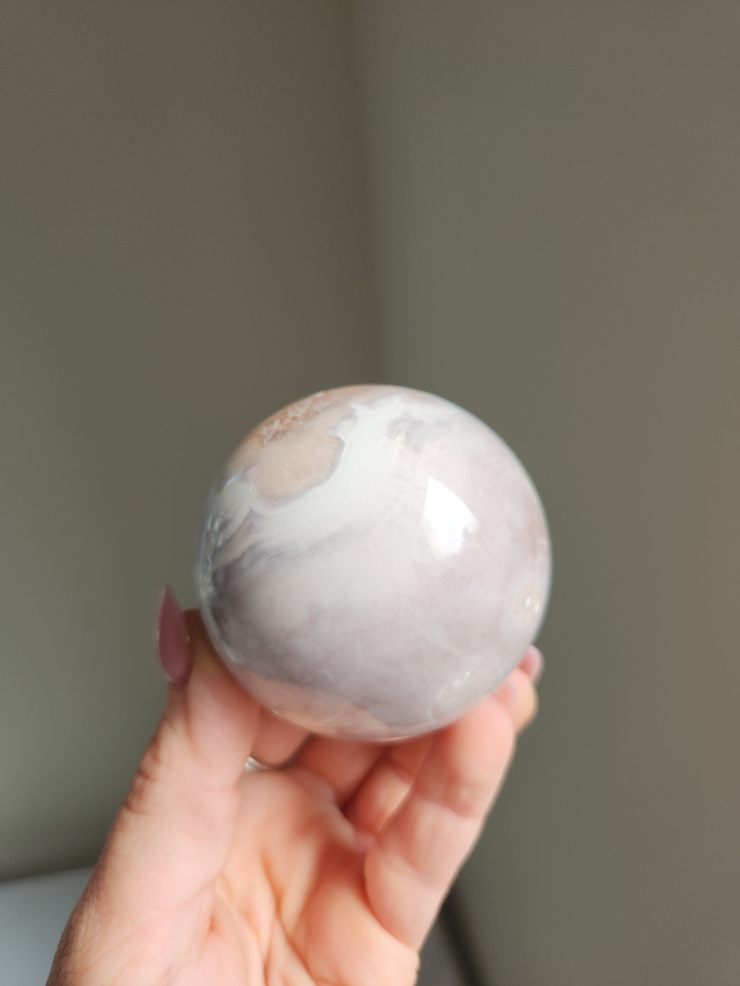 Flower Agate Sphere 010