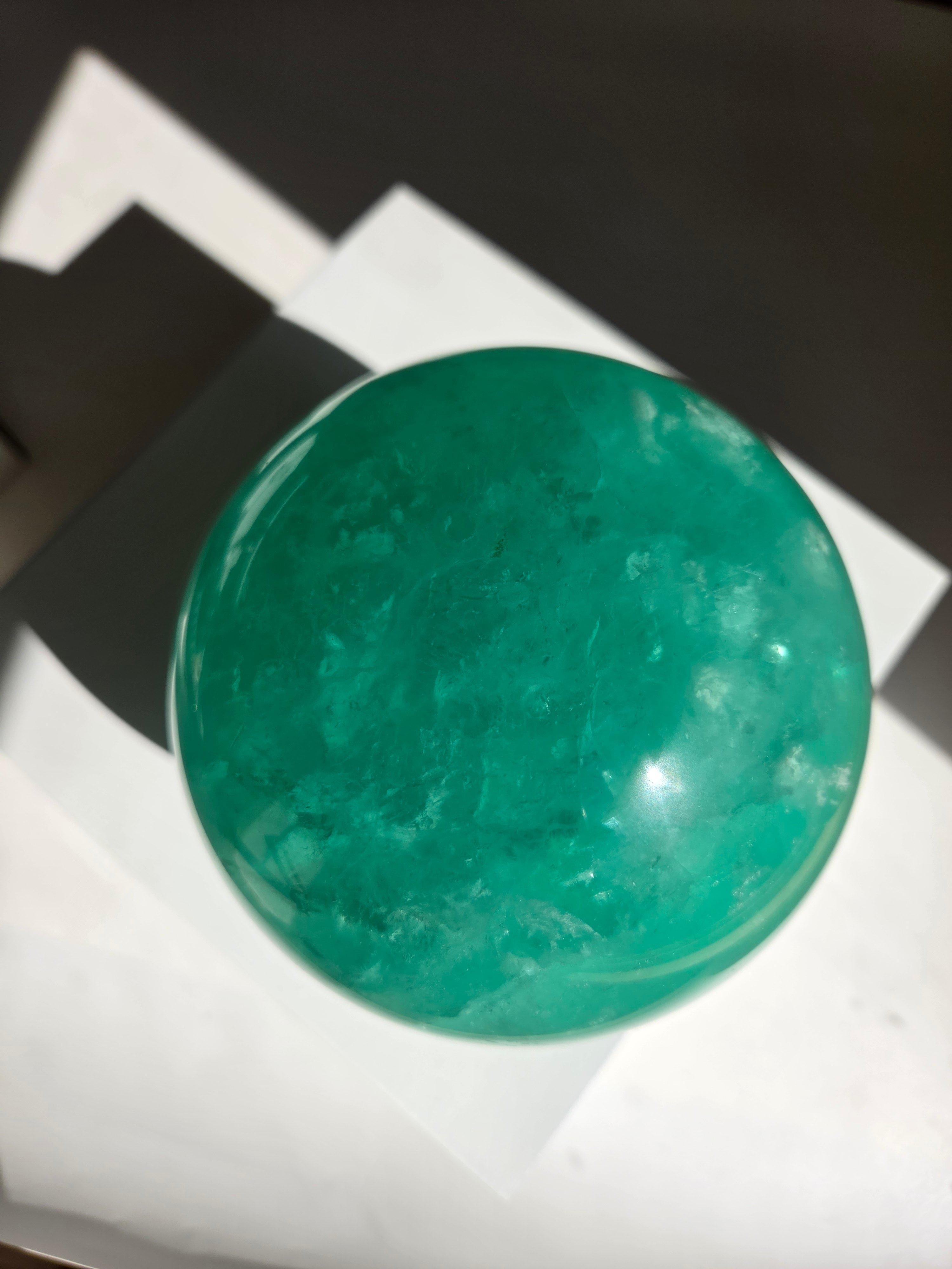 Green Fluorite Statement Sphere