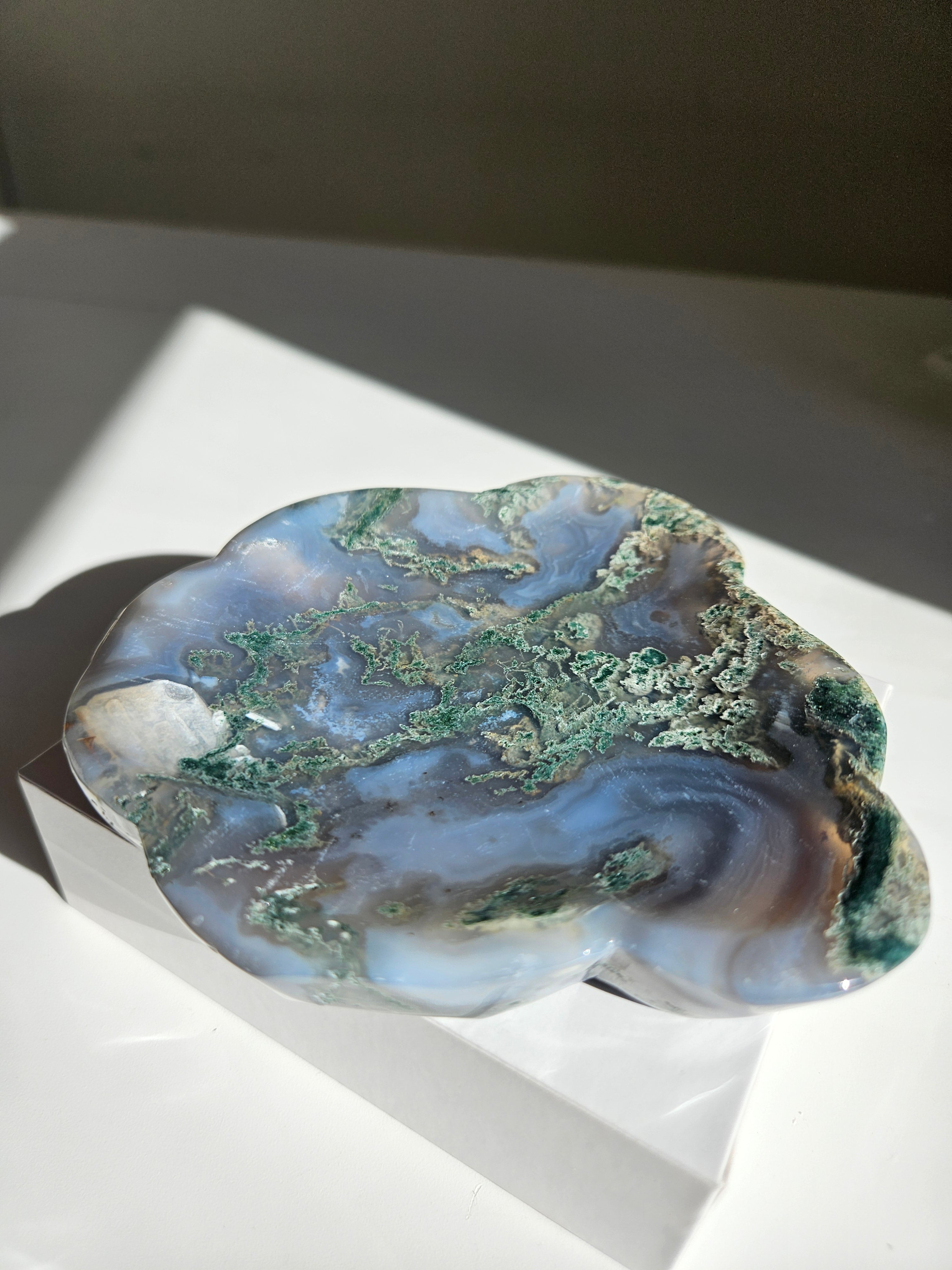 Moss Agate Freeform Bowl 001