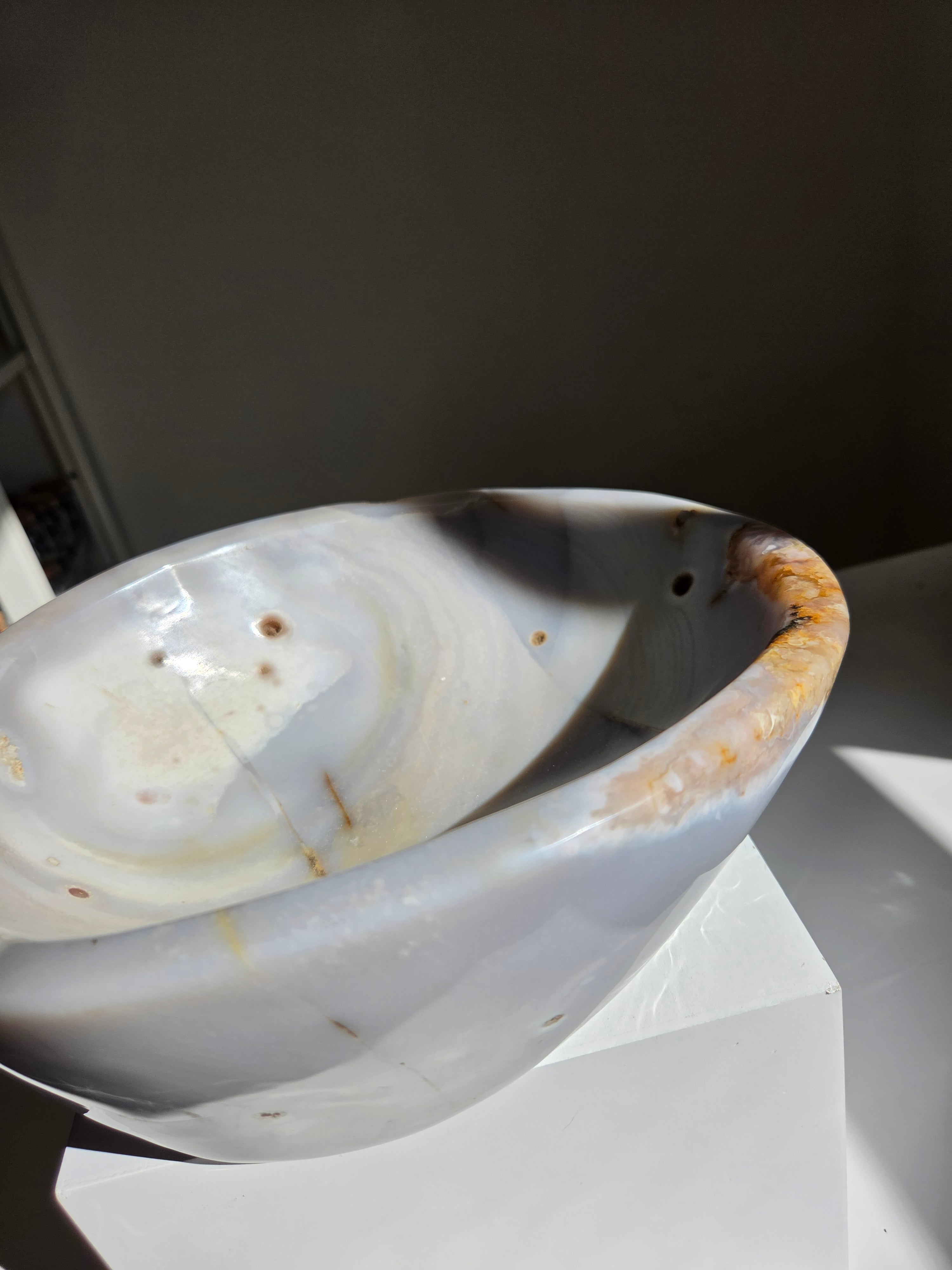 Flower Agate Statement Bowl