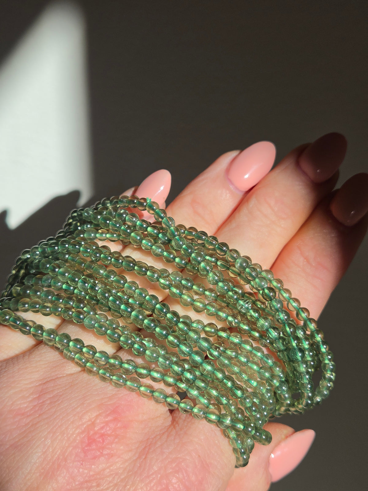 Green Apatite 3 wrap Bracelet | 3.5mm