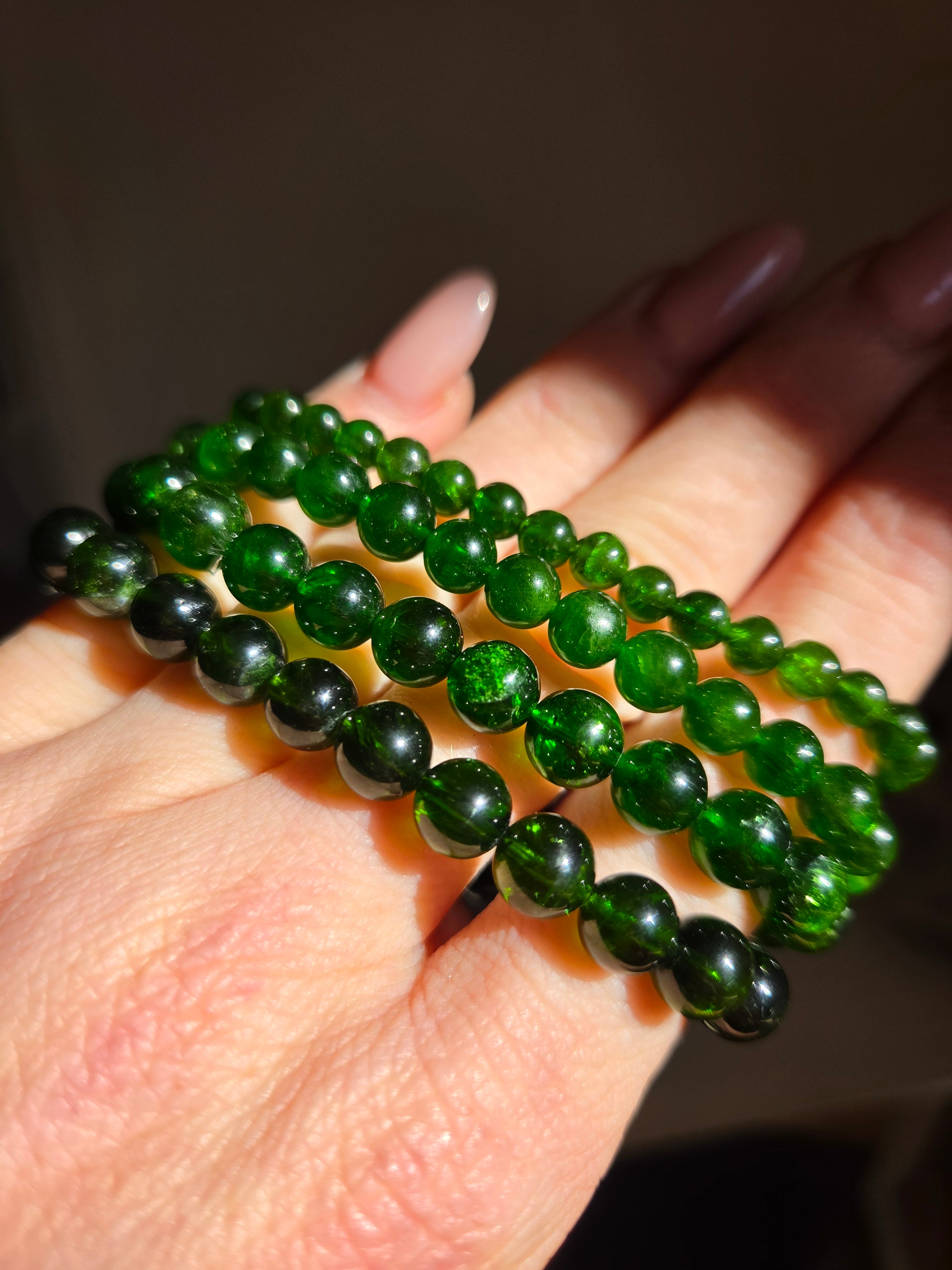Chrome Diopside Bracelet | 5-7mm