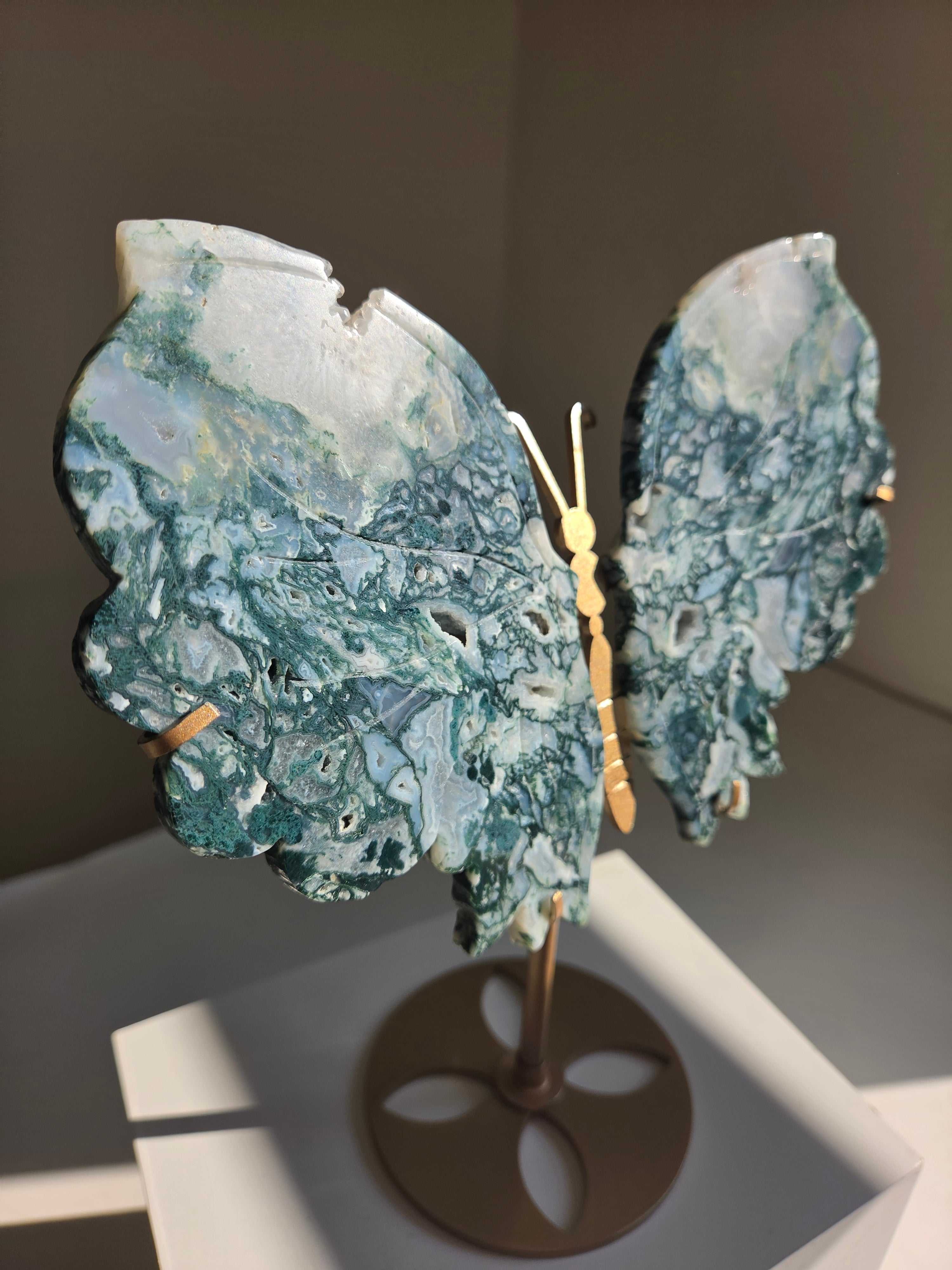 Moss Agate Butterfly