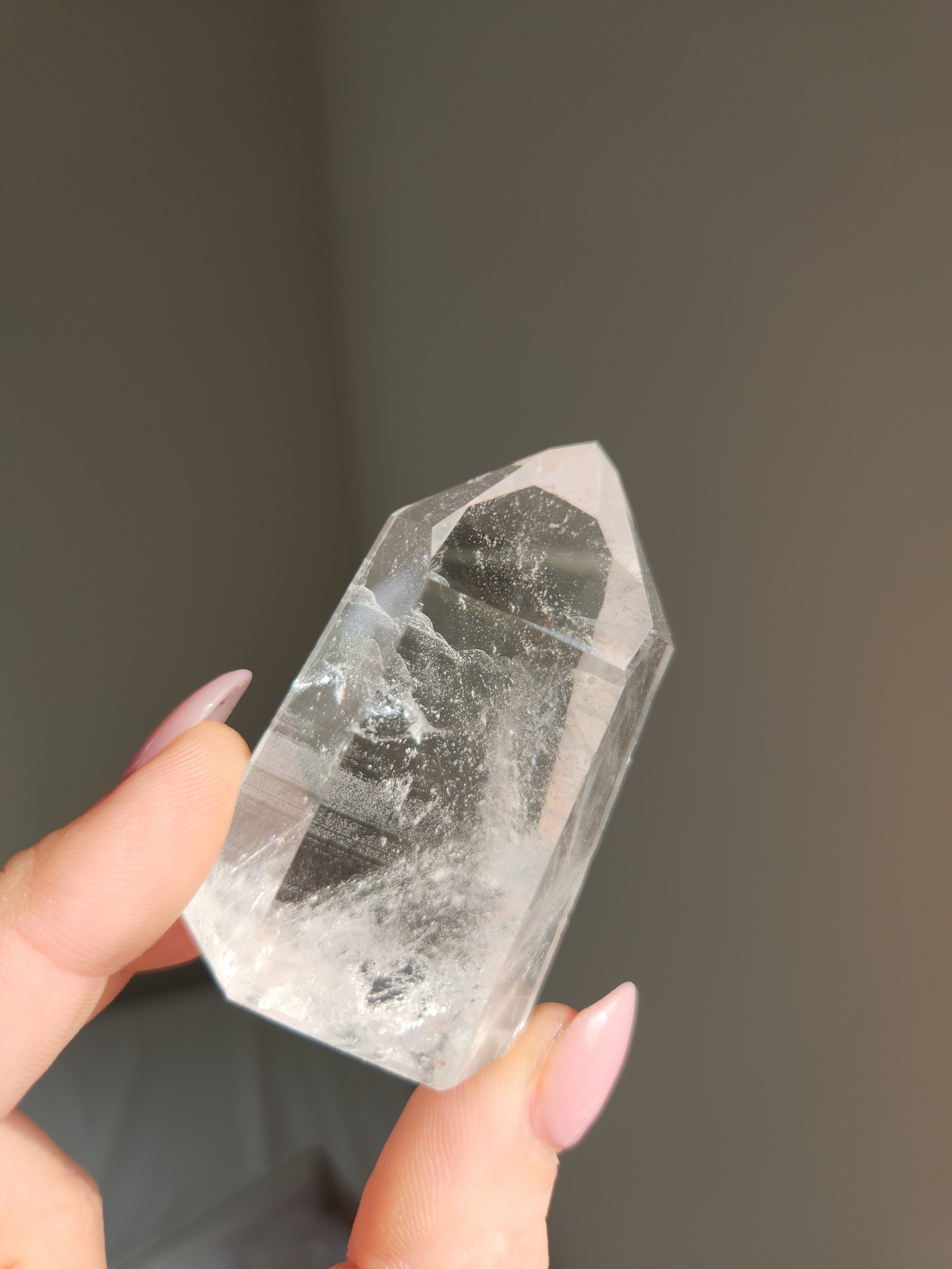 Semi Polished Lemurian Quartz Tower 008