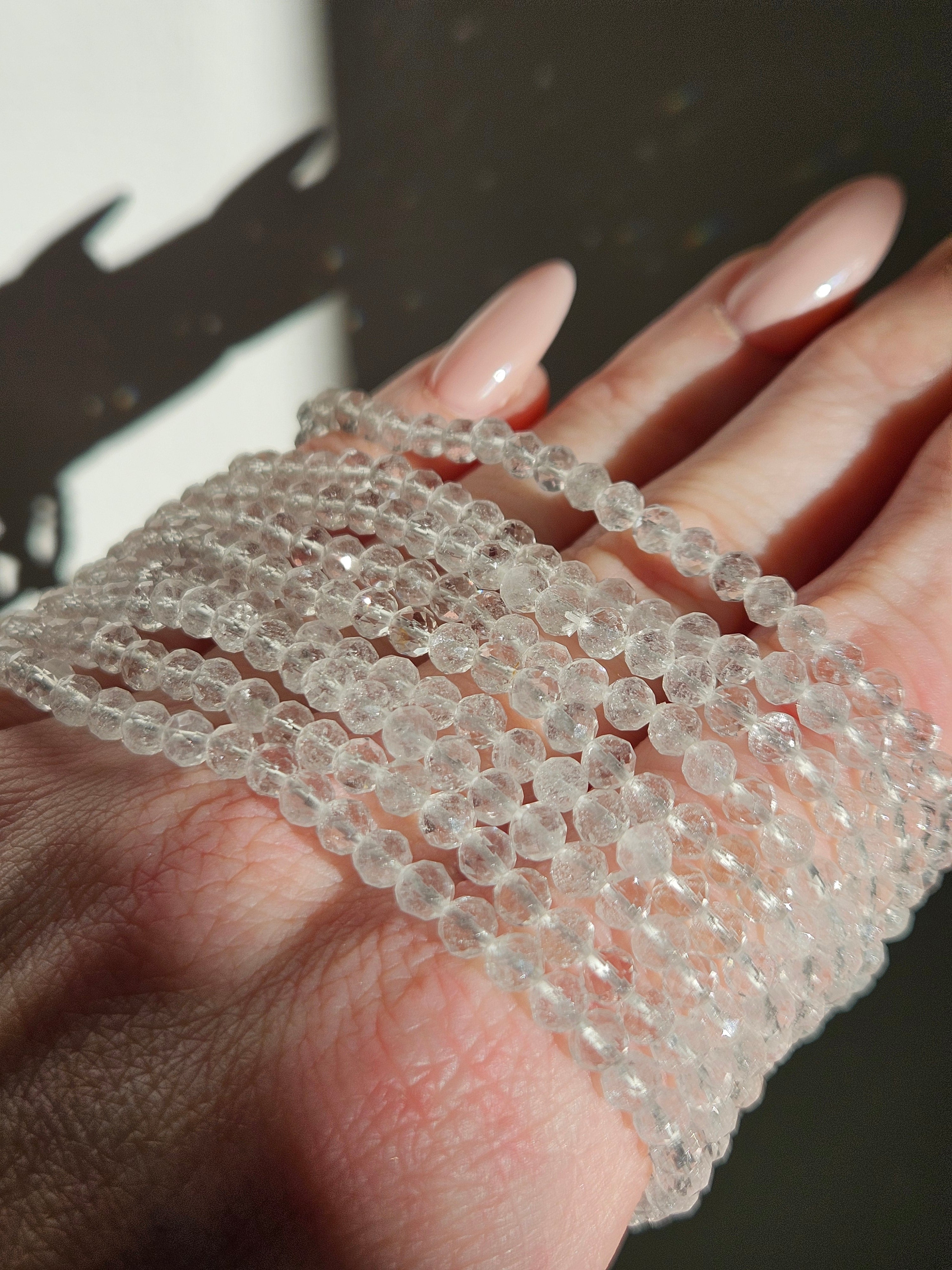 Faceted Quartz Bracelet | 4mm
