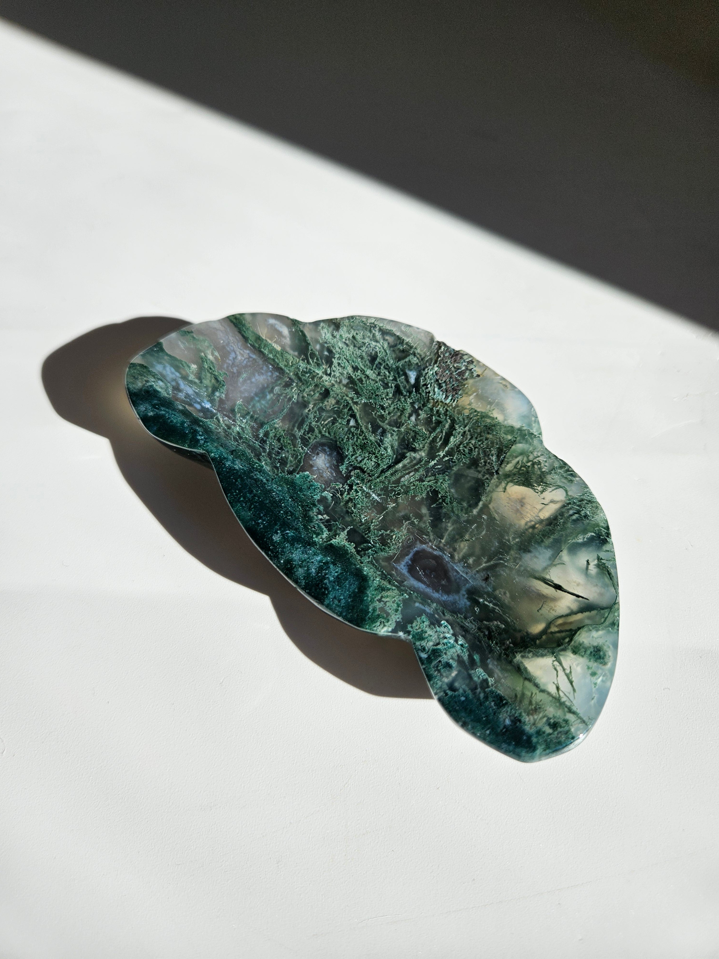 Moss Agate Freeform Bowl 005