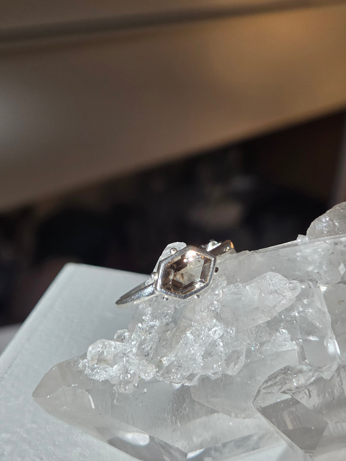 Size 8.5 | Smoky Ring | silver 041