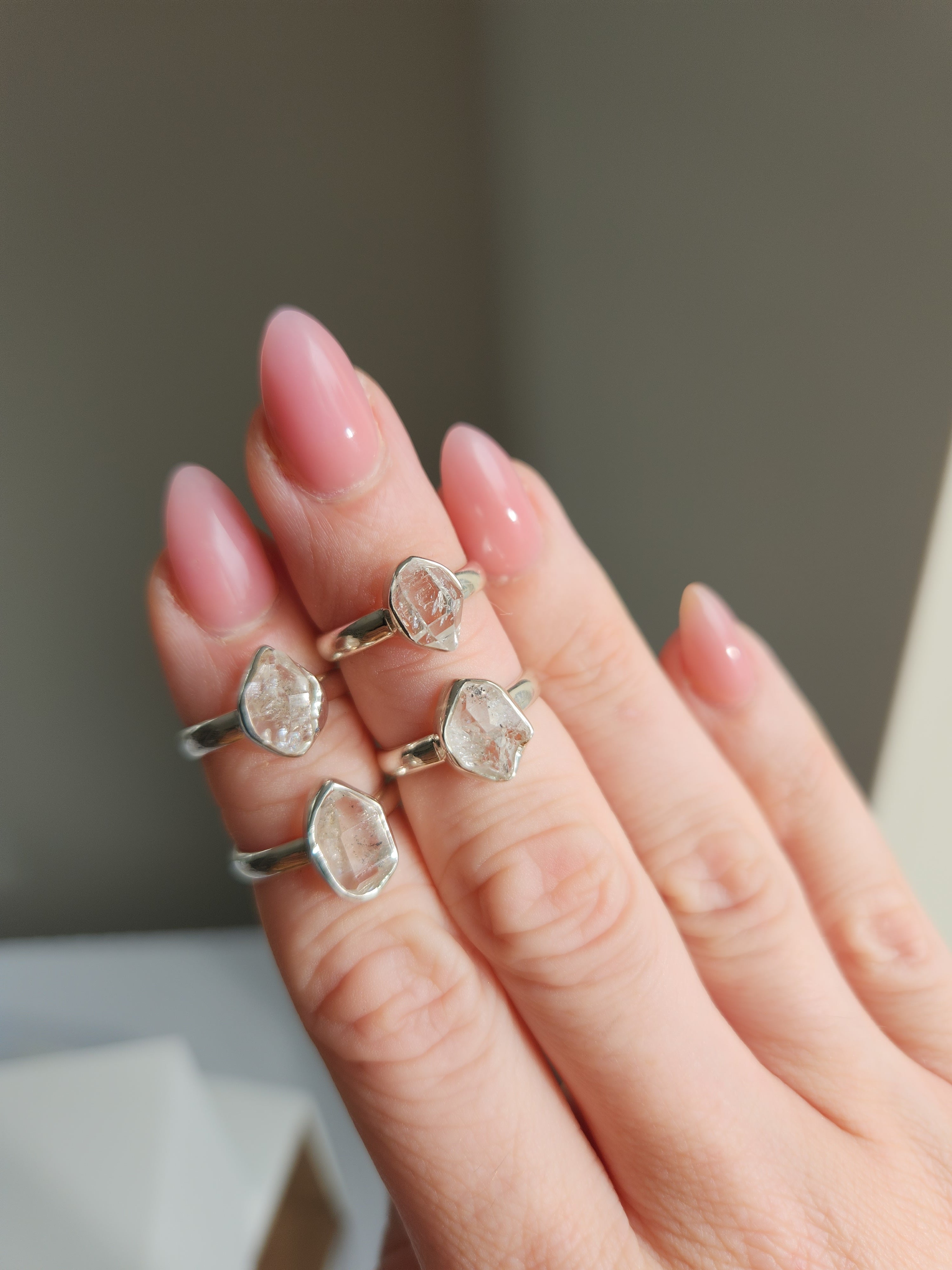 Herkimer Diamond Rings | Size 6