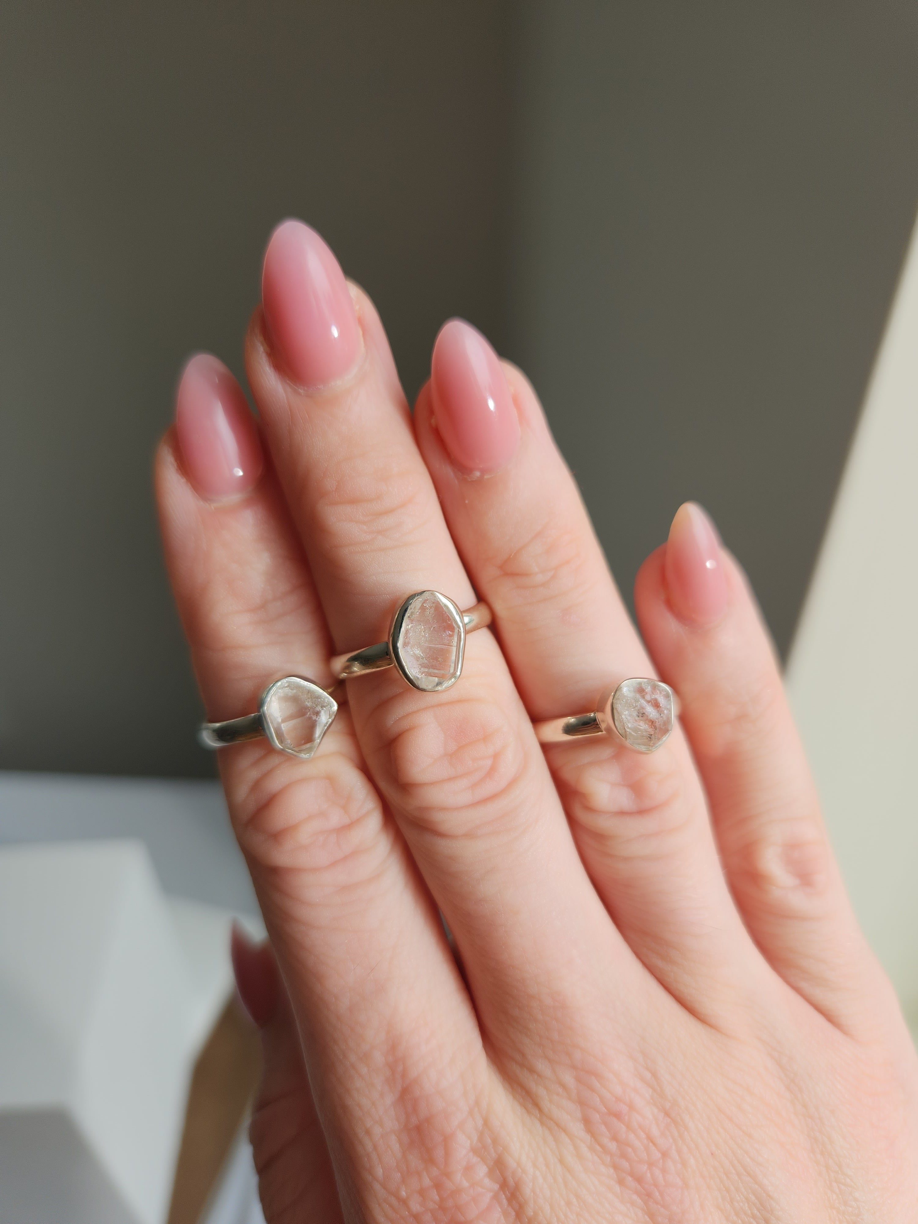 Herkimer Diamond Rings | Size 8