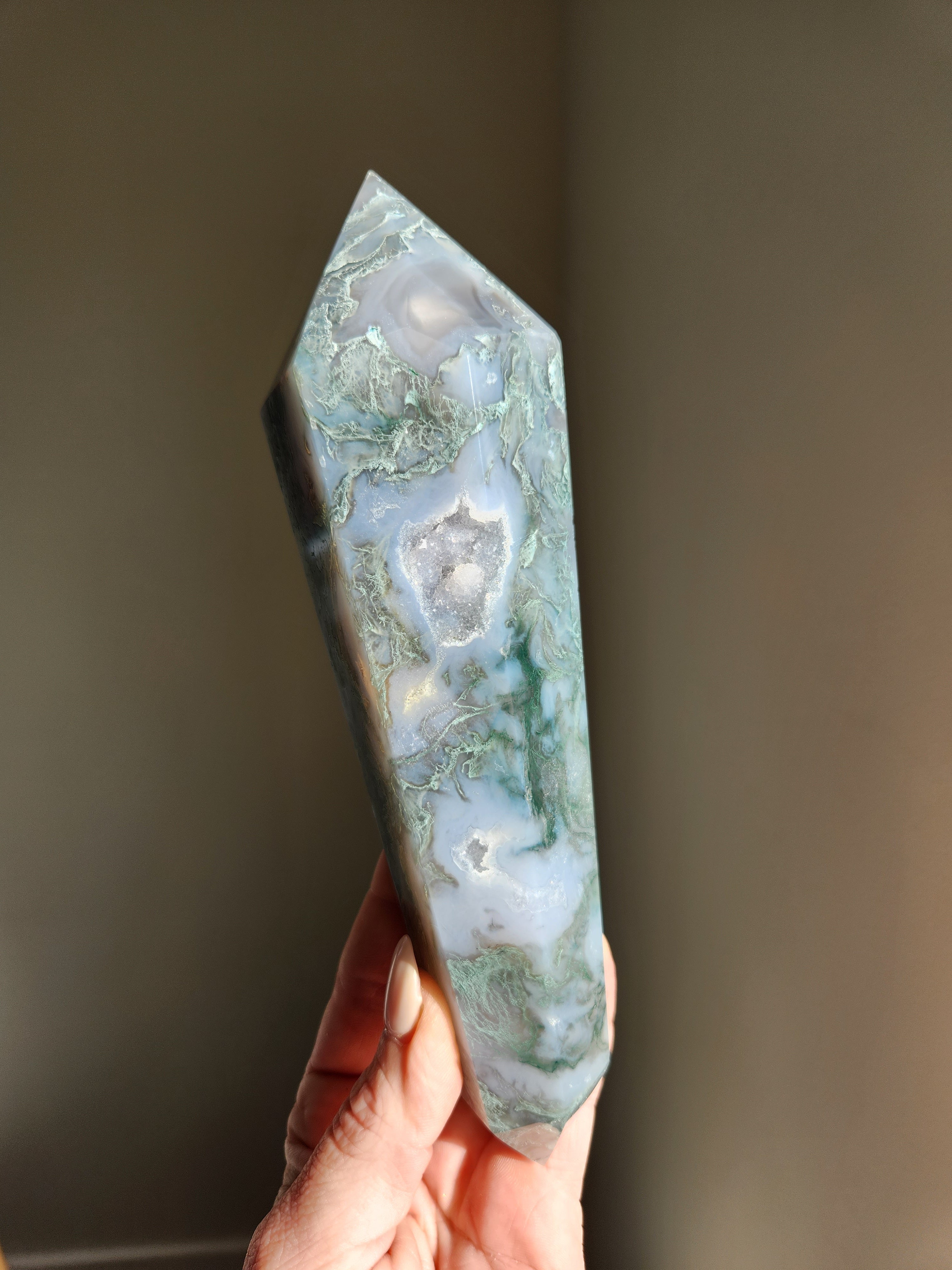 Moss Agate Wand 001