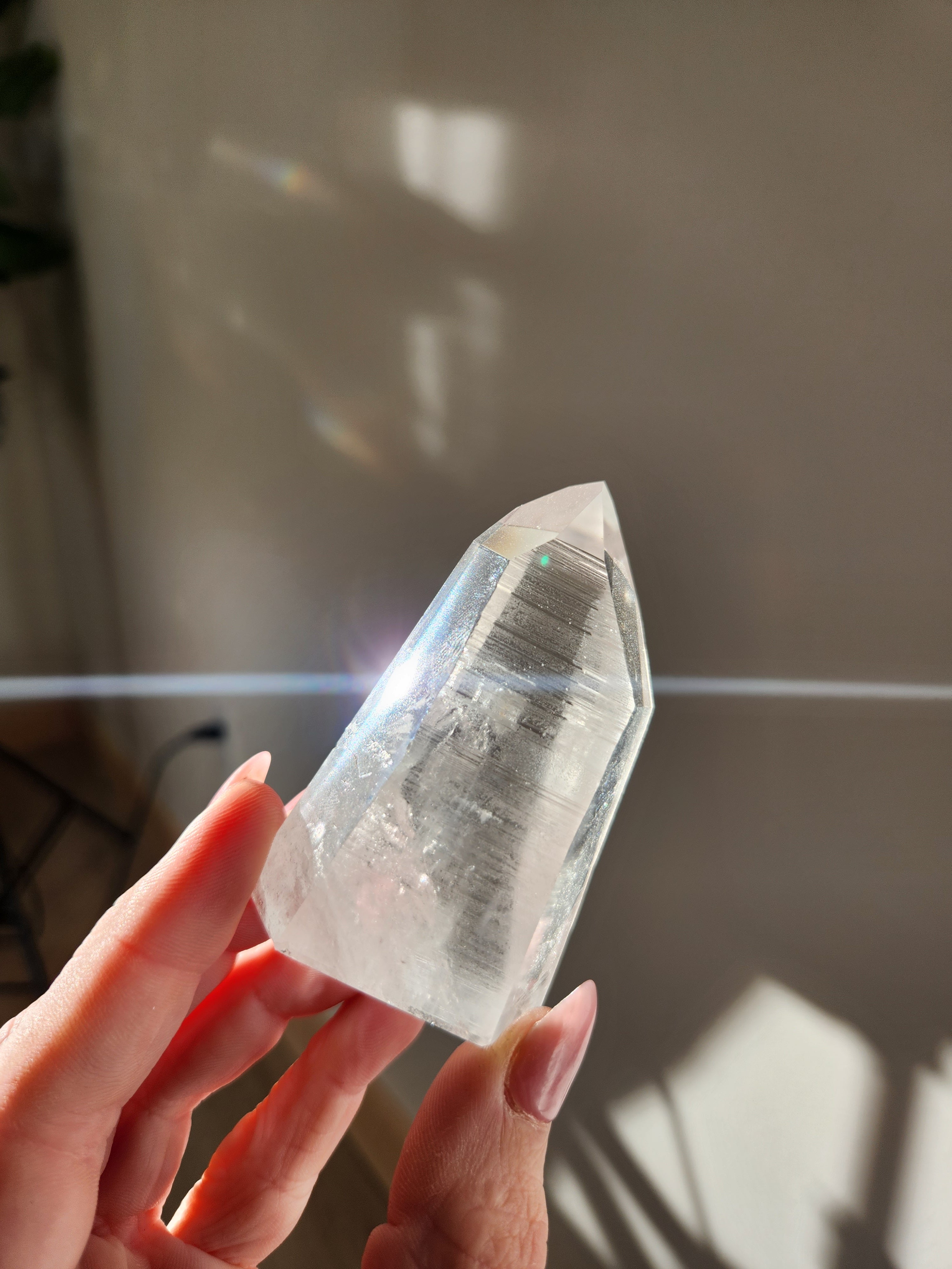 Semi Polished Lemurian Quartz Tower 003