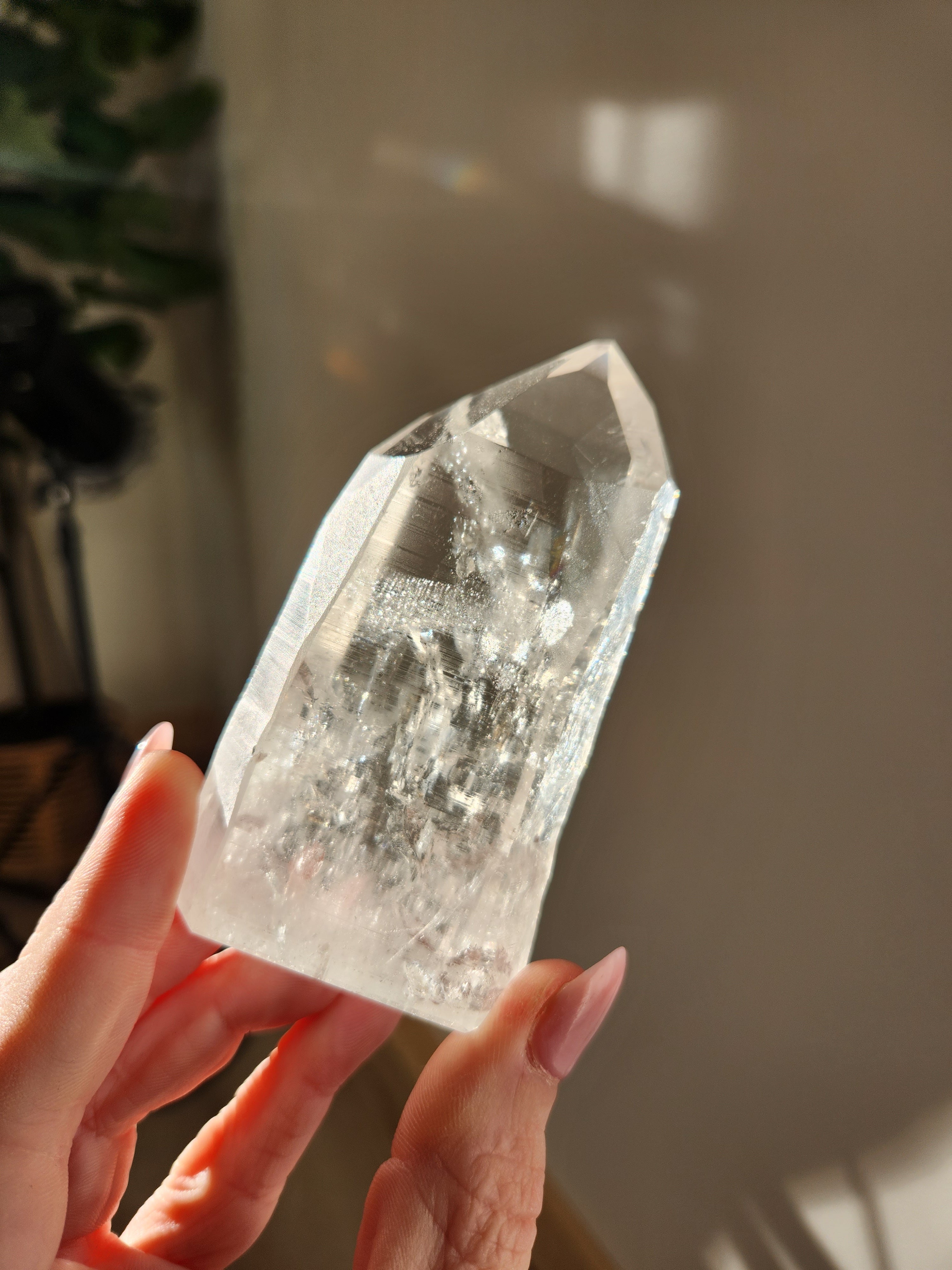 Semi Polished Lemurian Quartz Tower 006