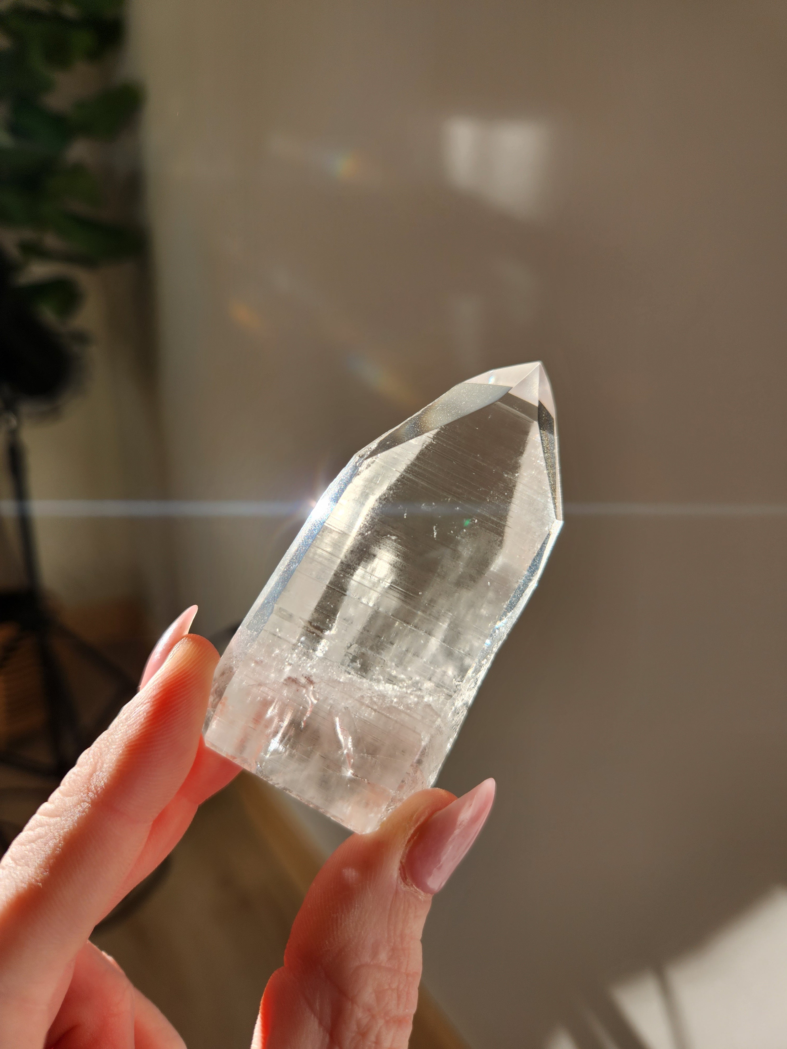 Semi Polished Lemurian Quartz Tower 009
