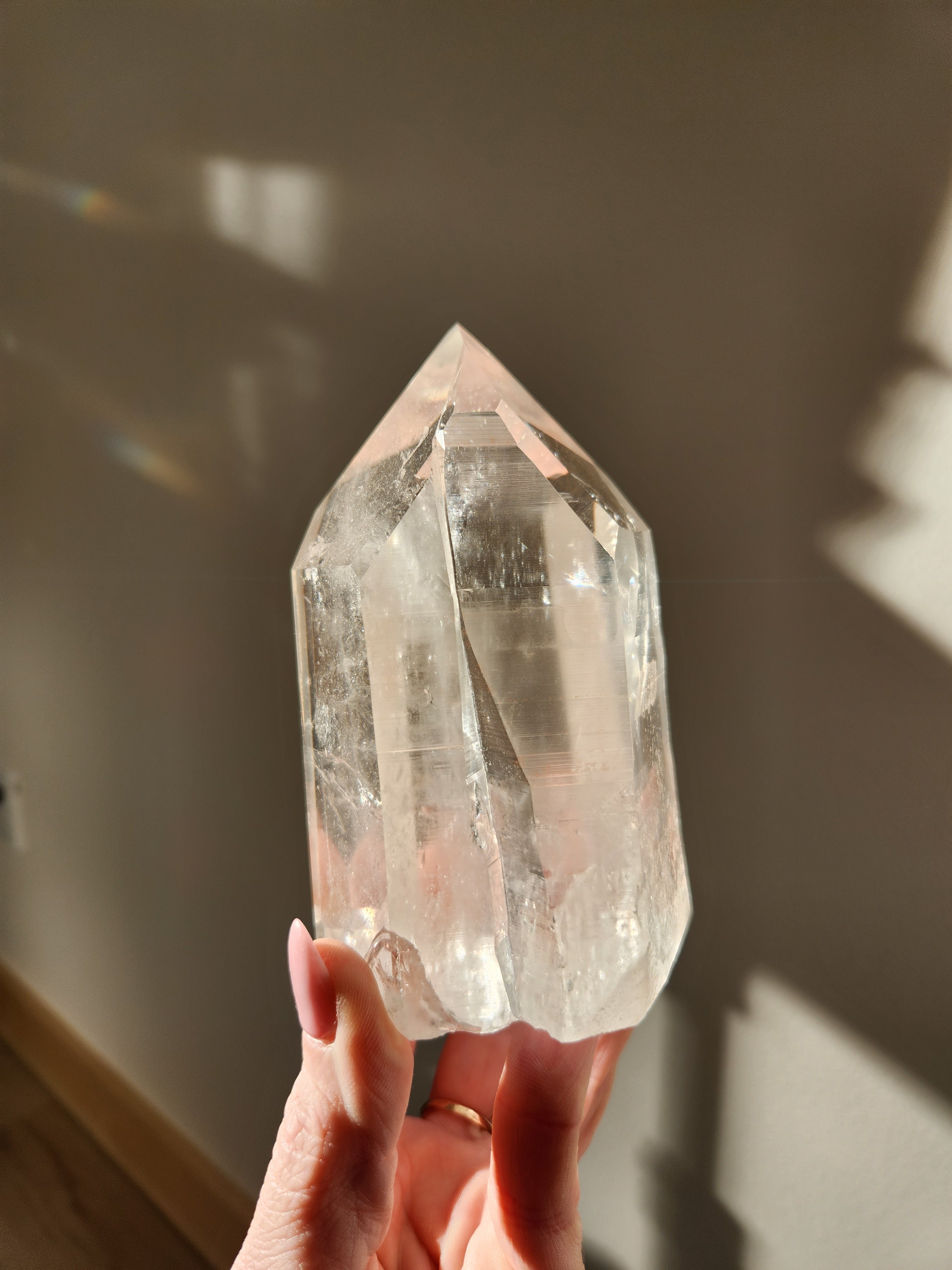 Semi Polished Lemurian Quartz Tower 010