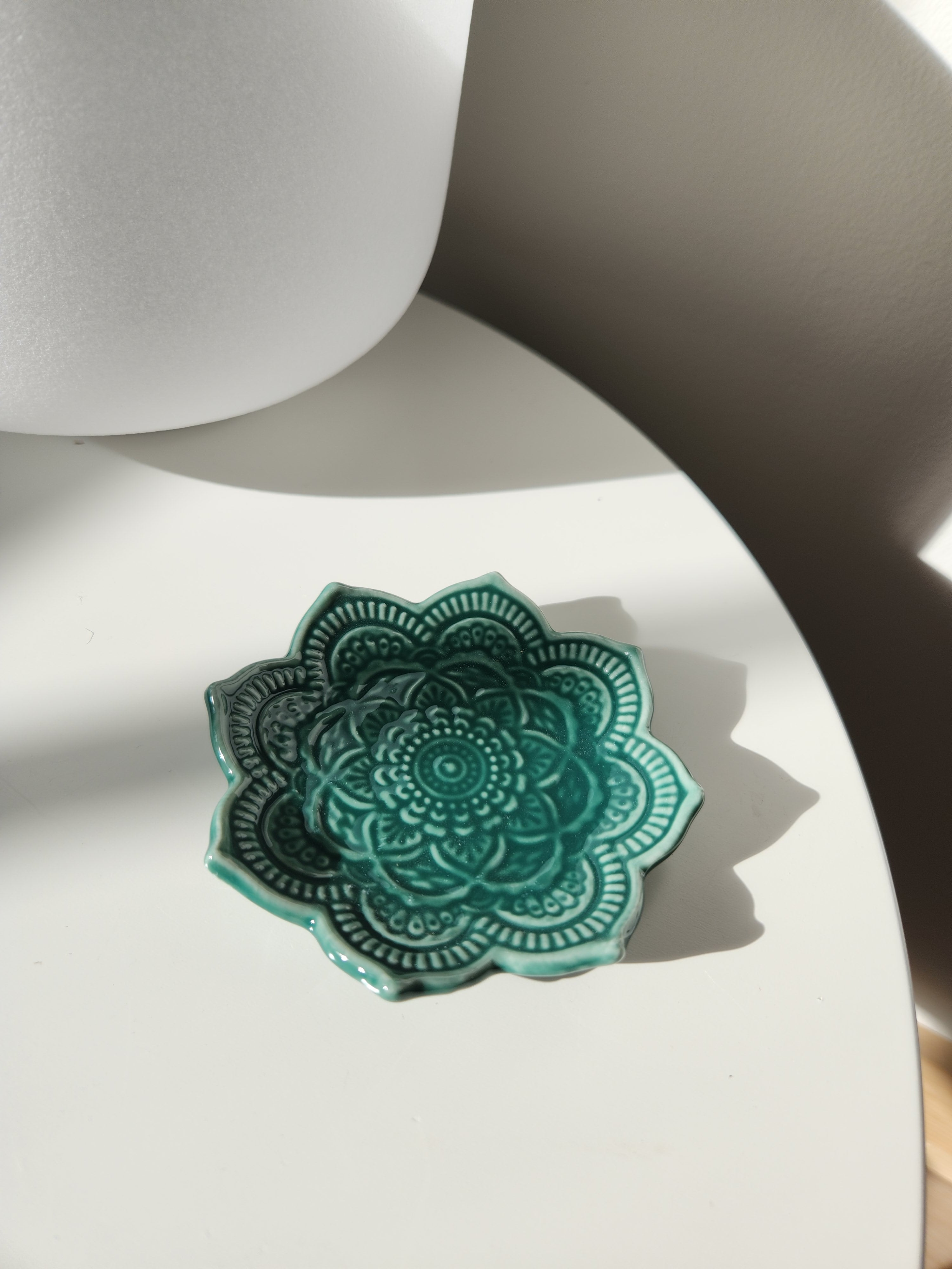 Teal Lotus Dish