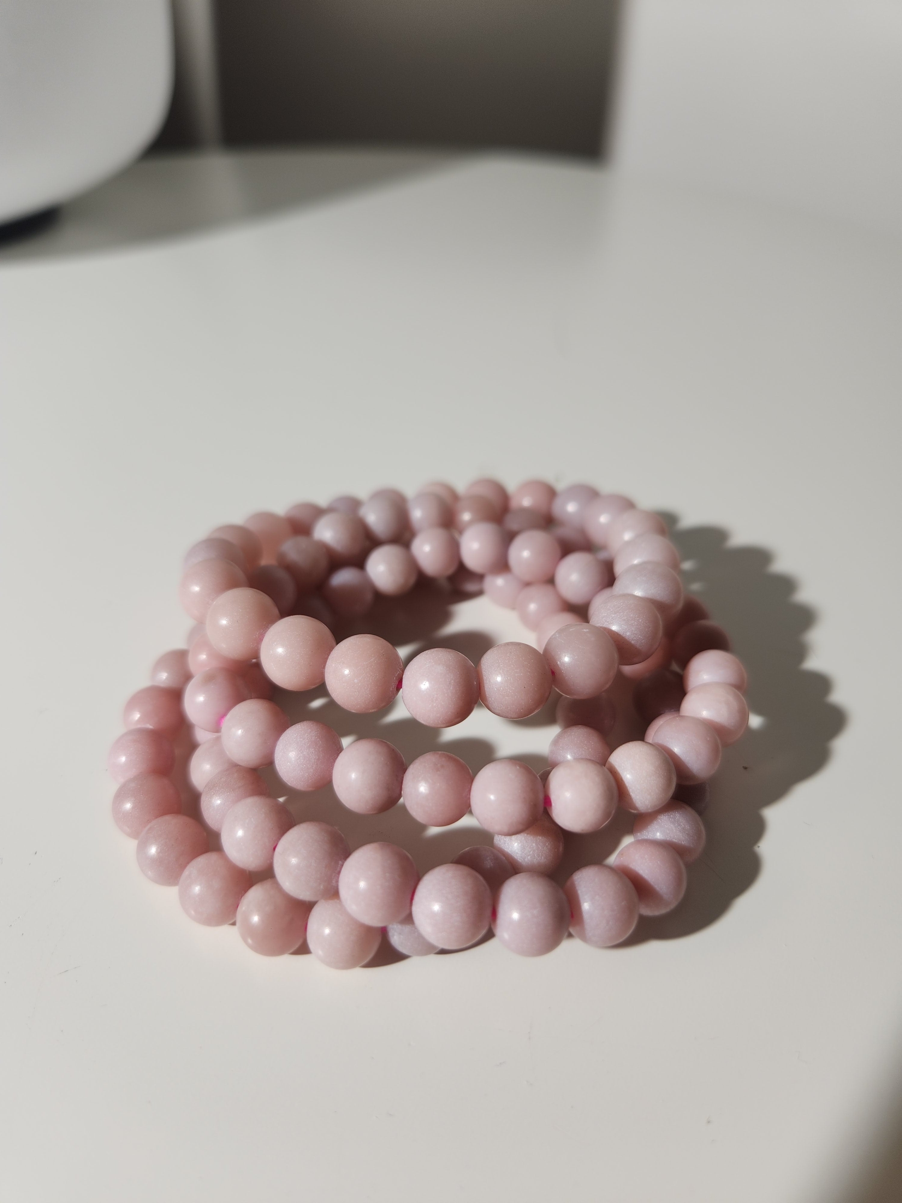 Pink Opal Bead Bracelet | 6mm