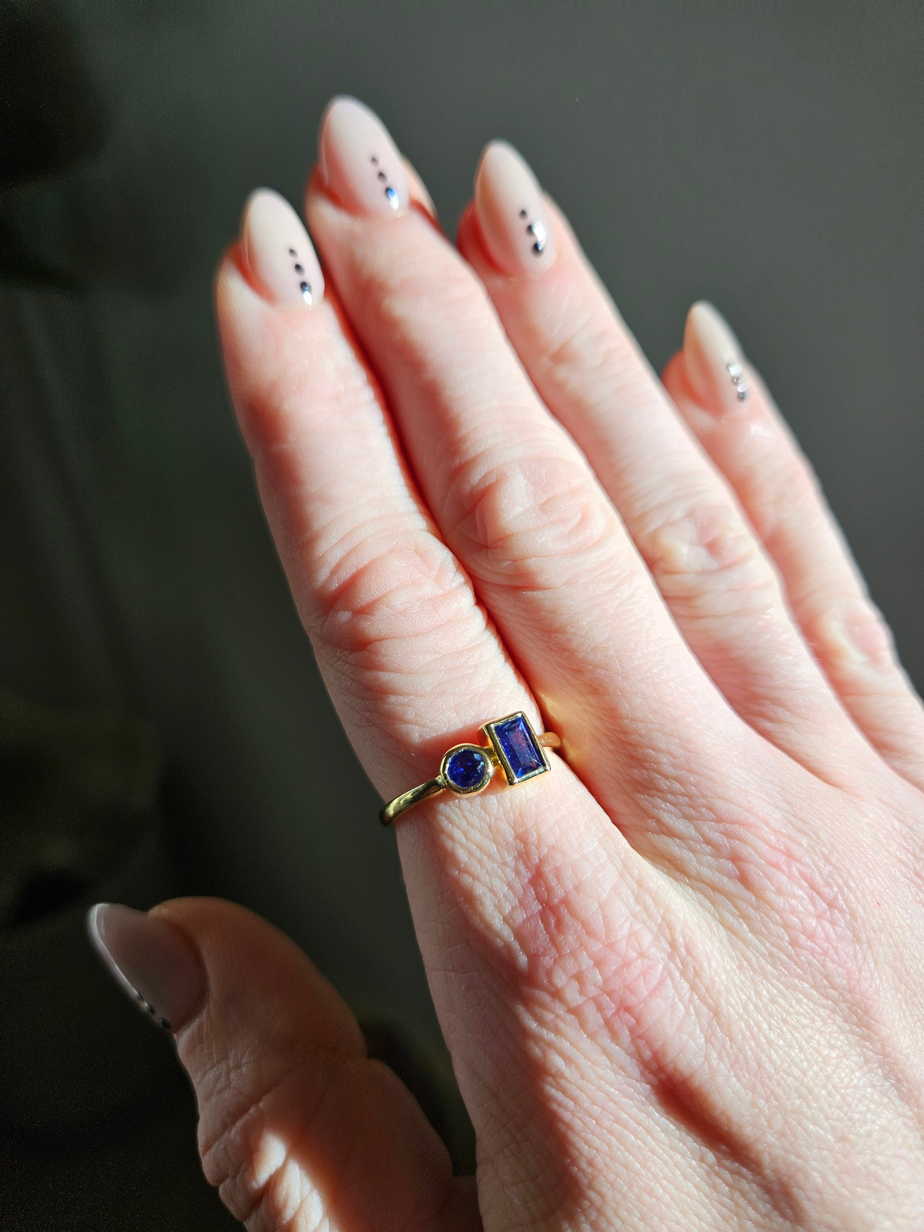 Sapphire 2 Stone Ring
