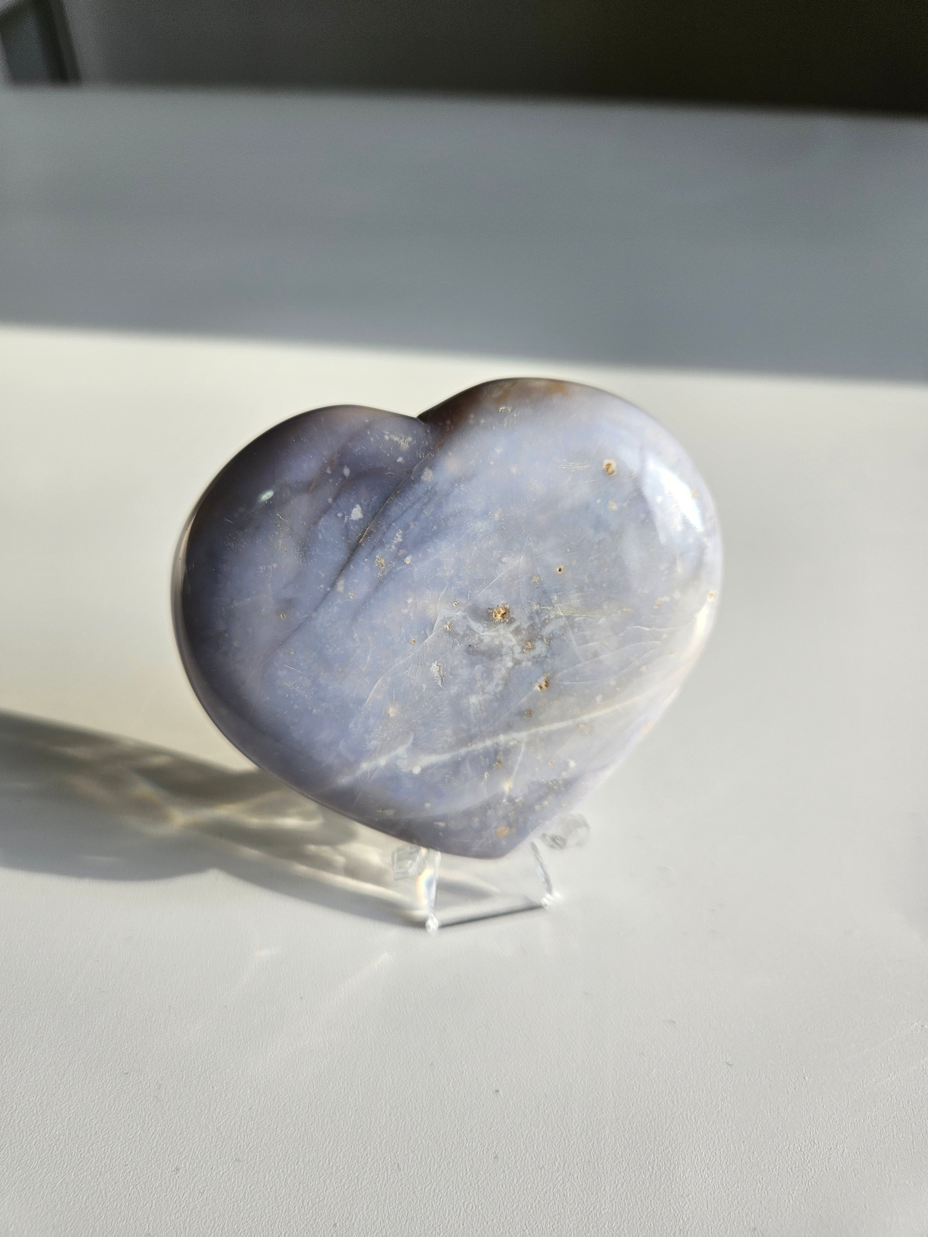 Lavender Agate Heart 002