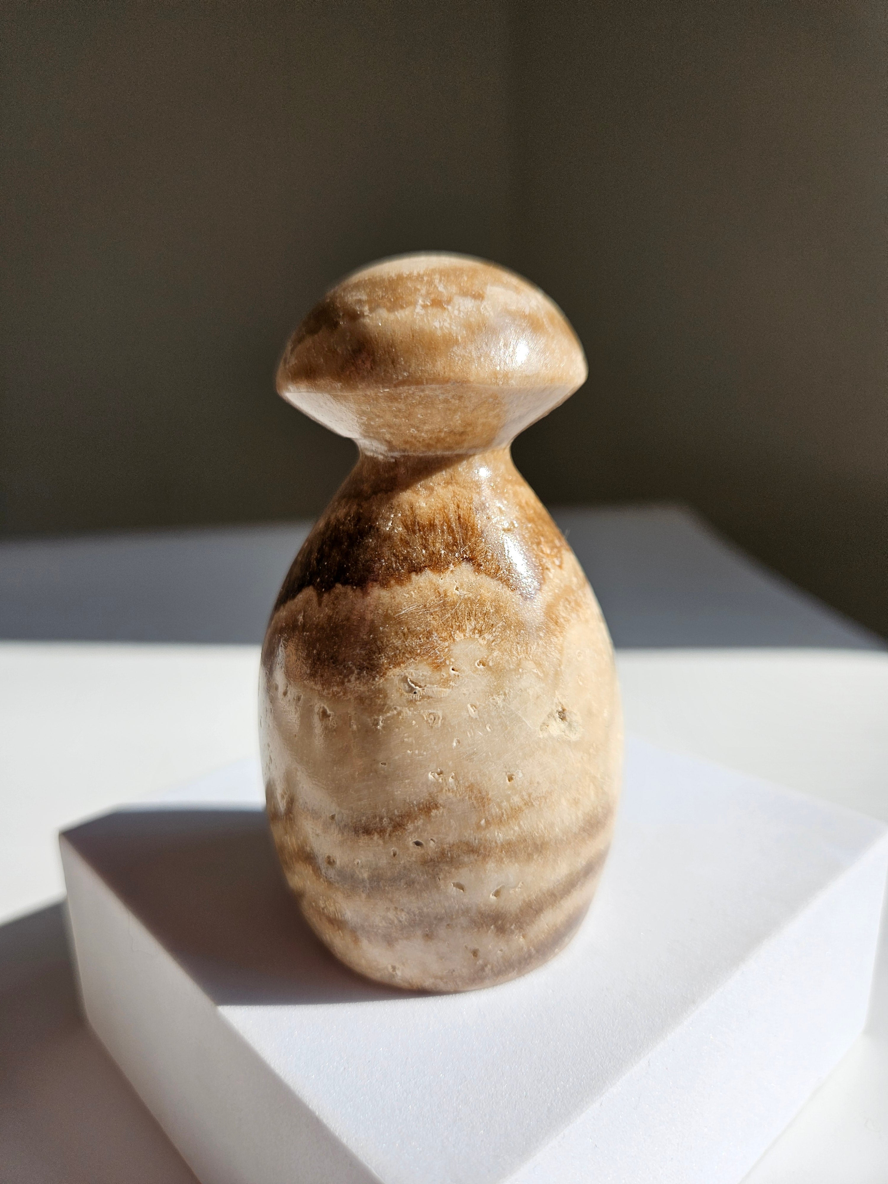 Chocolate Calcite Mushroom 007