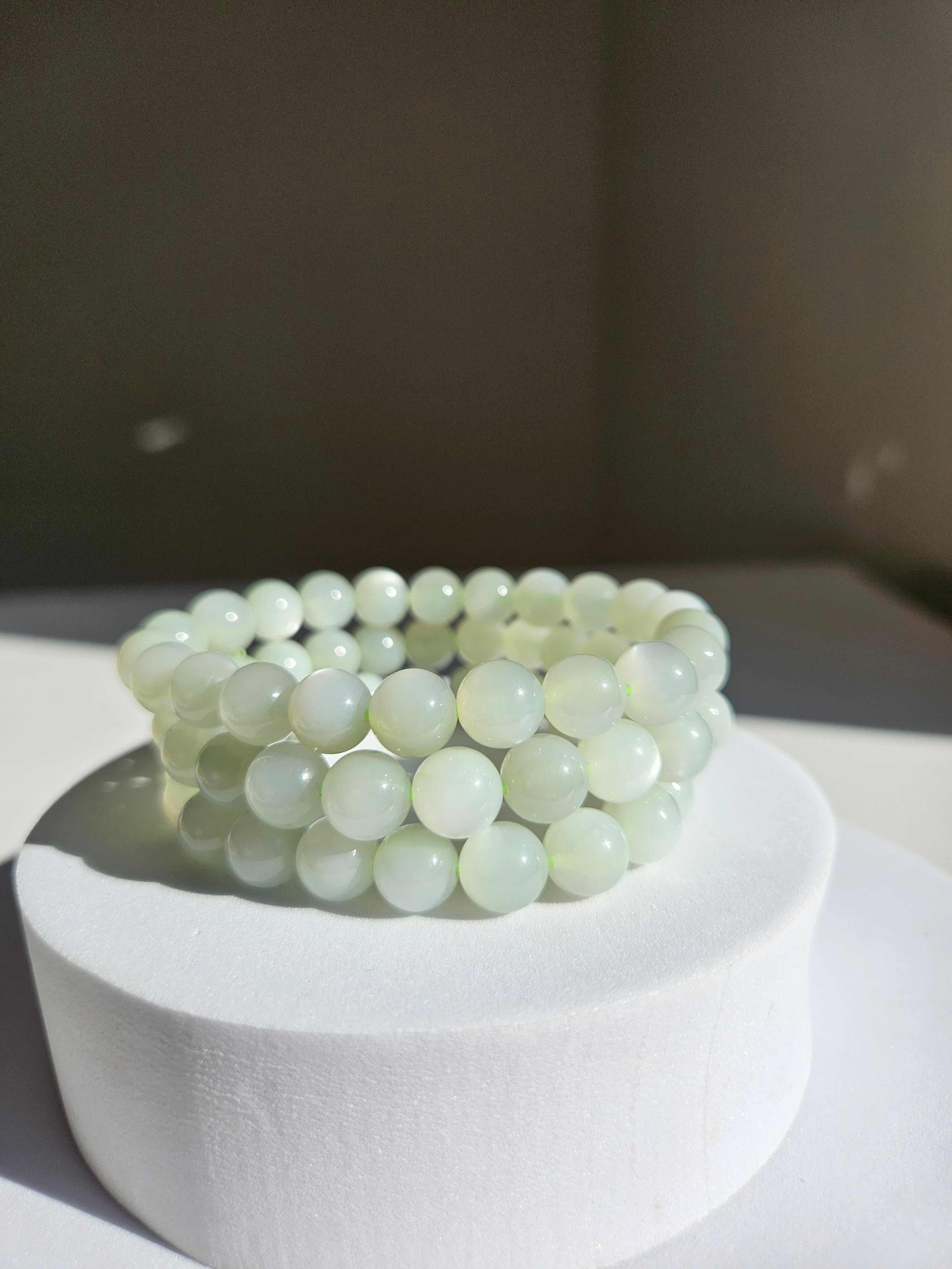 Green Moonstone Bracelet | 8mm