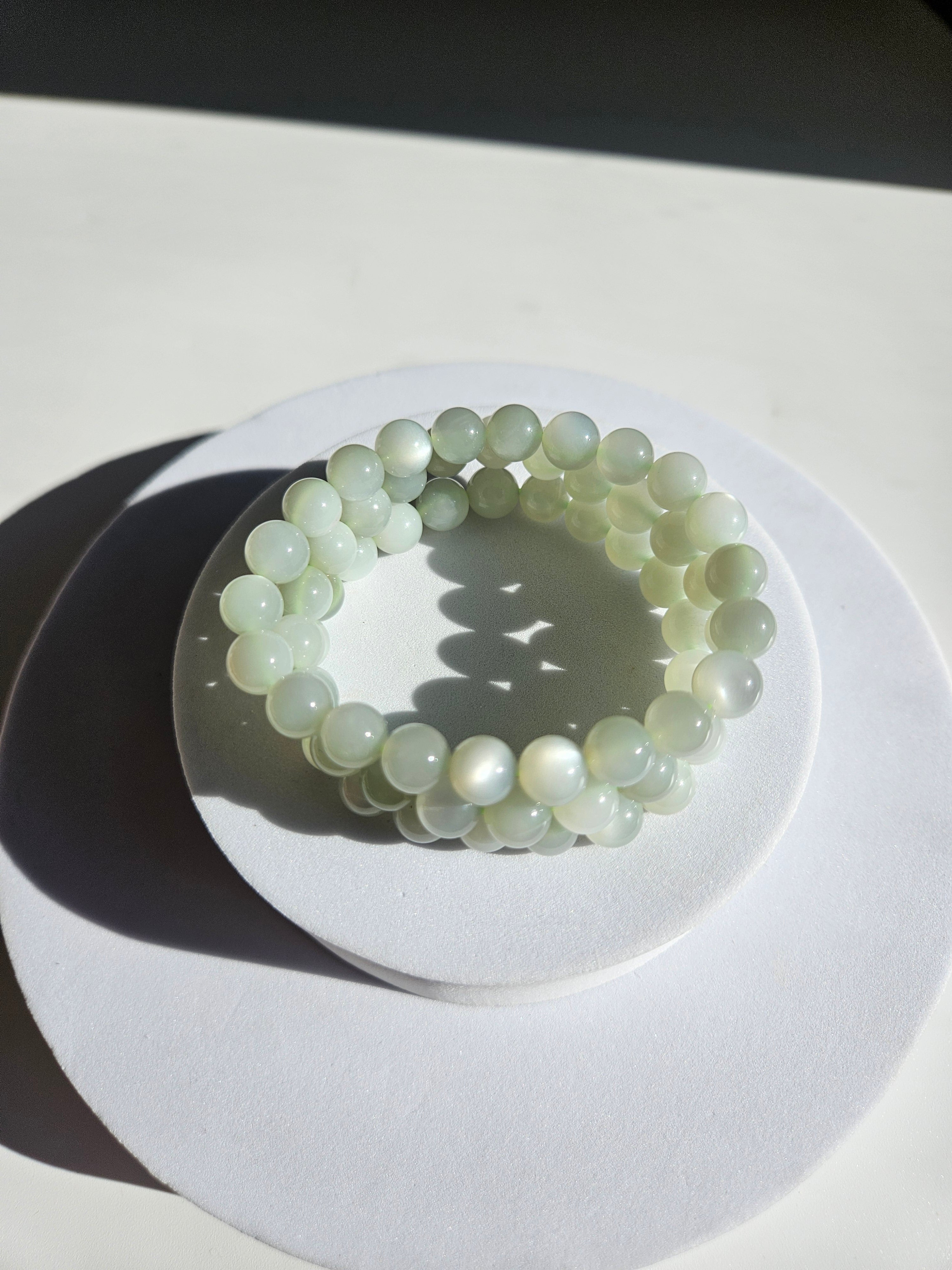 Green Moonstone Bracelet | 8mm