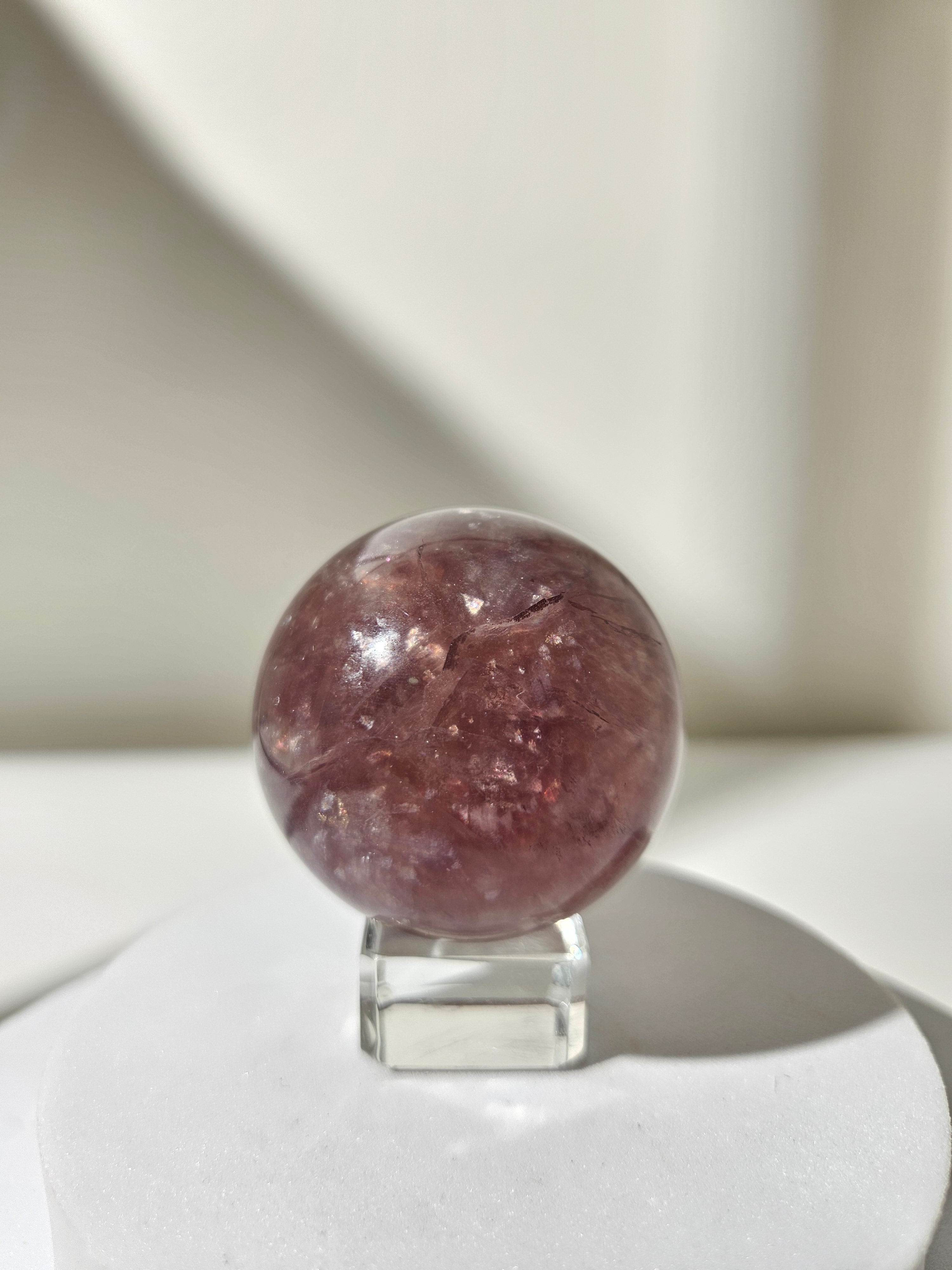 Mica in Fluorite Sphere 005