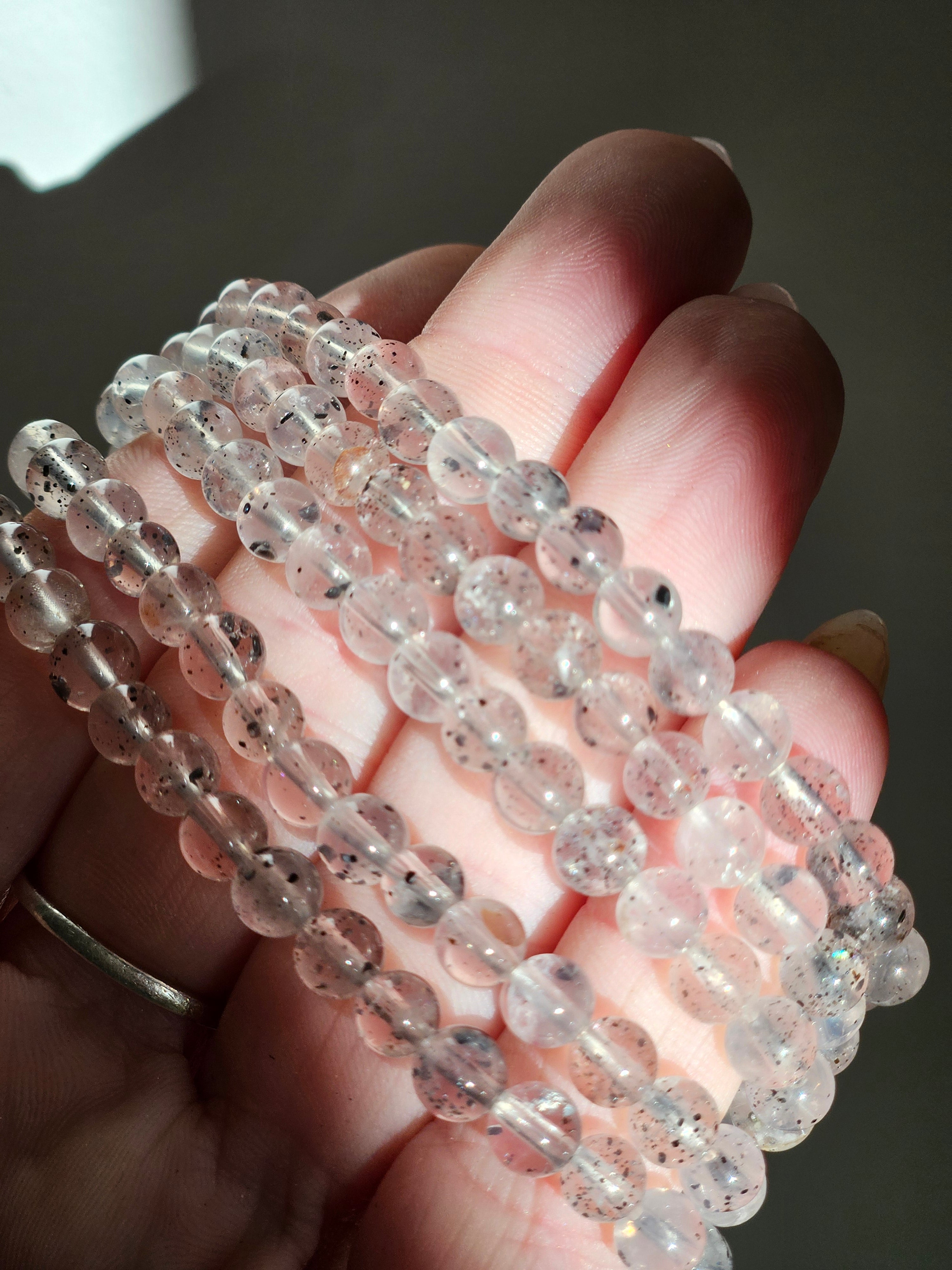 Rose Quartz with Mica bracelet | 5mm