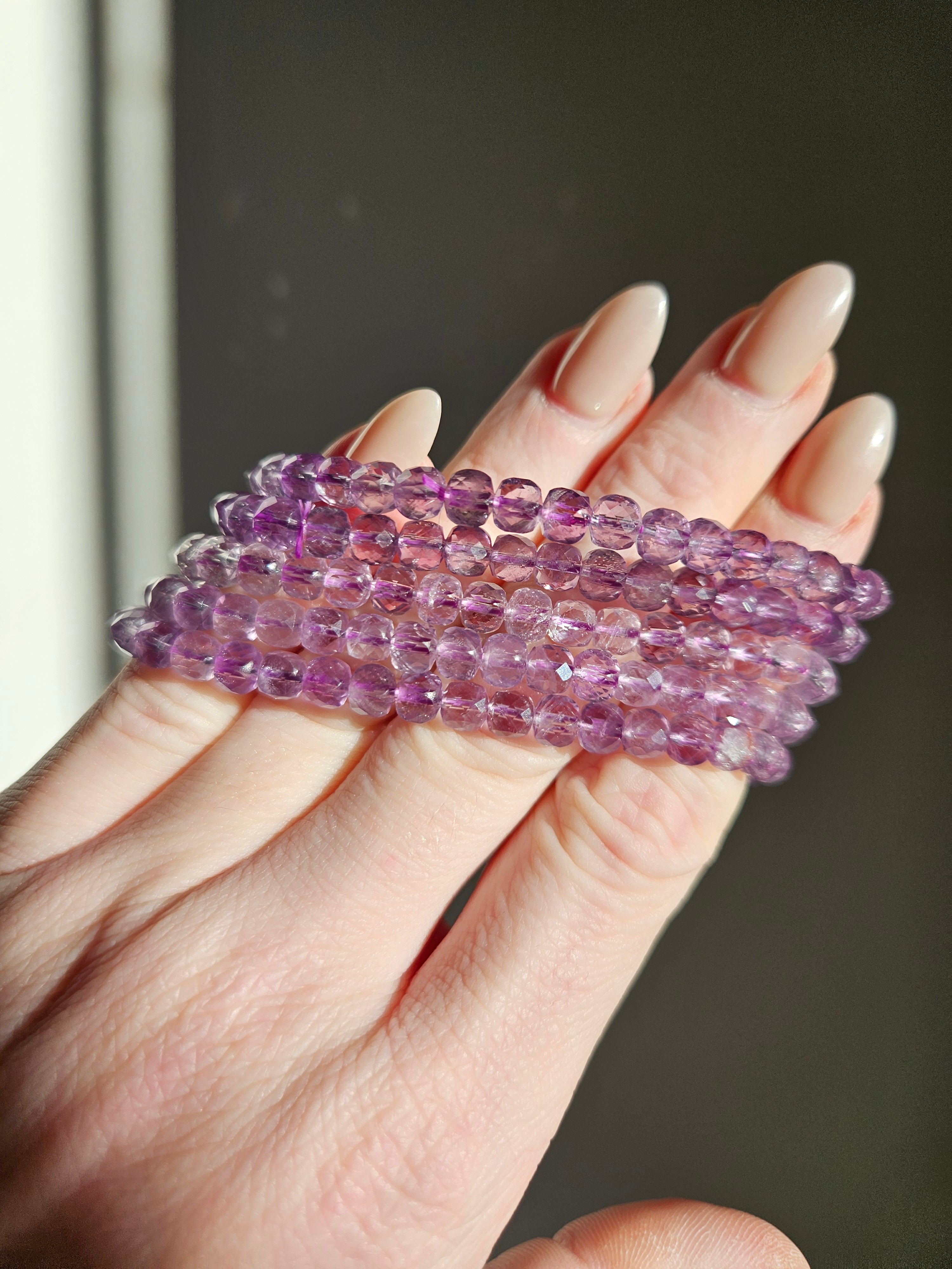 Amethyst Faceted bracelet | 5mm runs small